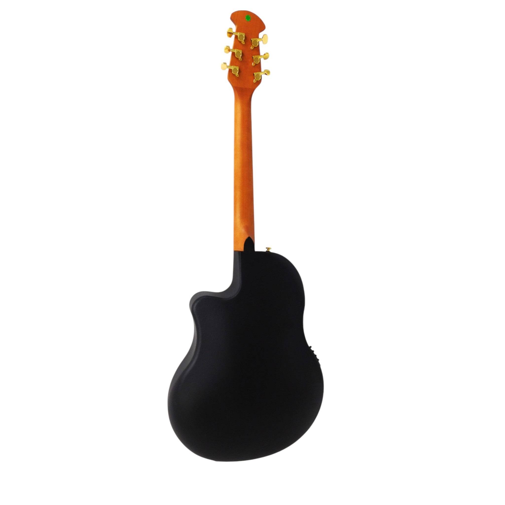 Haze SP723CEQBK Roundback Acoustic Guitar with Built-In Pickups & Tuner – Black, Includes Accessories & Optional 10W Amp
