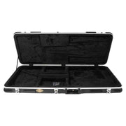 Haze 20ABS Electric Guitar Heavy-Duty Hard Case with Rounded Corners - Lockable, Black, HCBEF20ABS