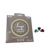 Haze DP010 Acoustic Guitar Strings - Extra Light +3 Picks