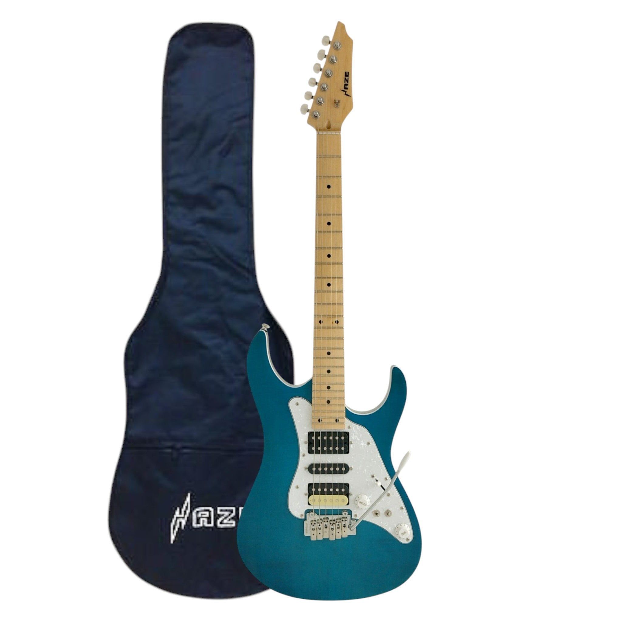 Haze FORRESTANGEL Teal Blue Electric Guitar with Floating Wilkinson Tremolo, Locking Tuners and Coil Tap