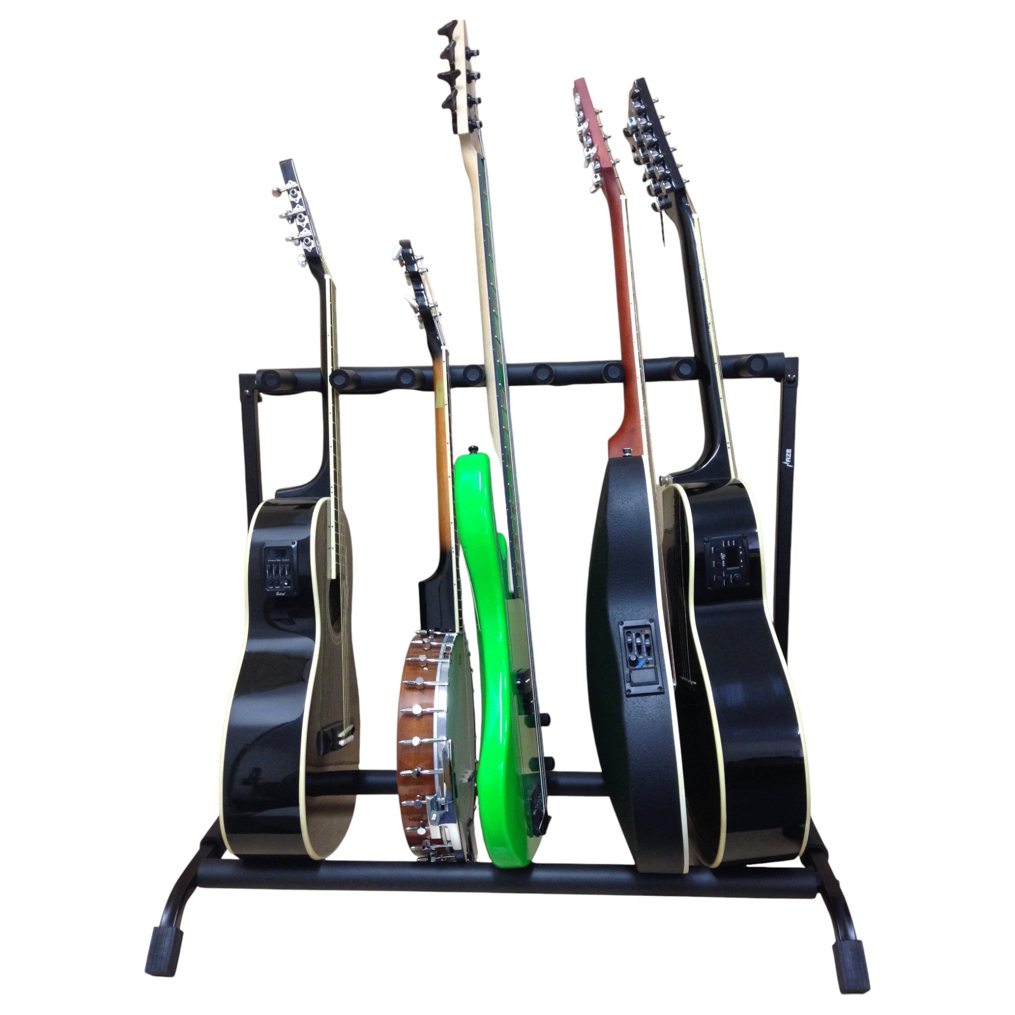 Haze GS014 Metal 7-Guitar-Stand/Storage & Display Rack, Foldable