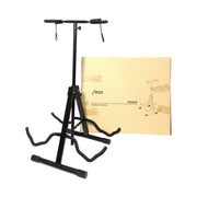 Haze GS028 Metal-Rubber A-Frame Base 2-Guitar Stand