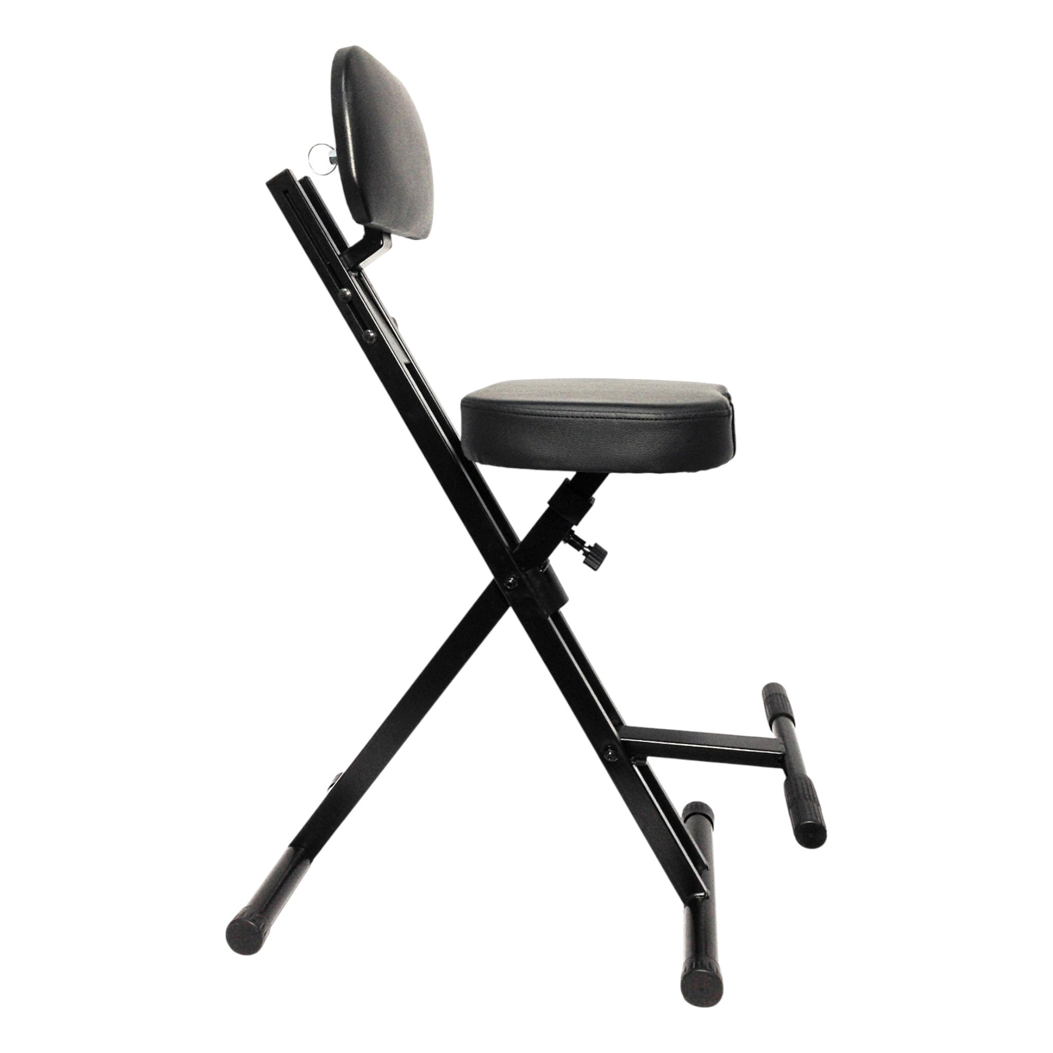 Haze KB015 Foldable Guitarist Stool w/Footrest and Backrest