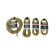 Haze Tour Grade Braided Tweed Guitar/Instrument Cable/Lead,3m,6m,10m,15m Yellow+Brown SFJJ-001