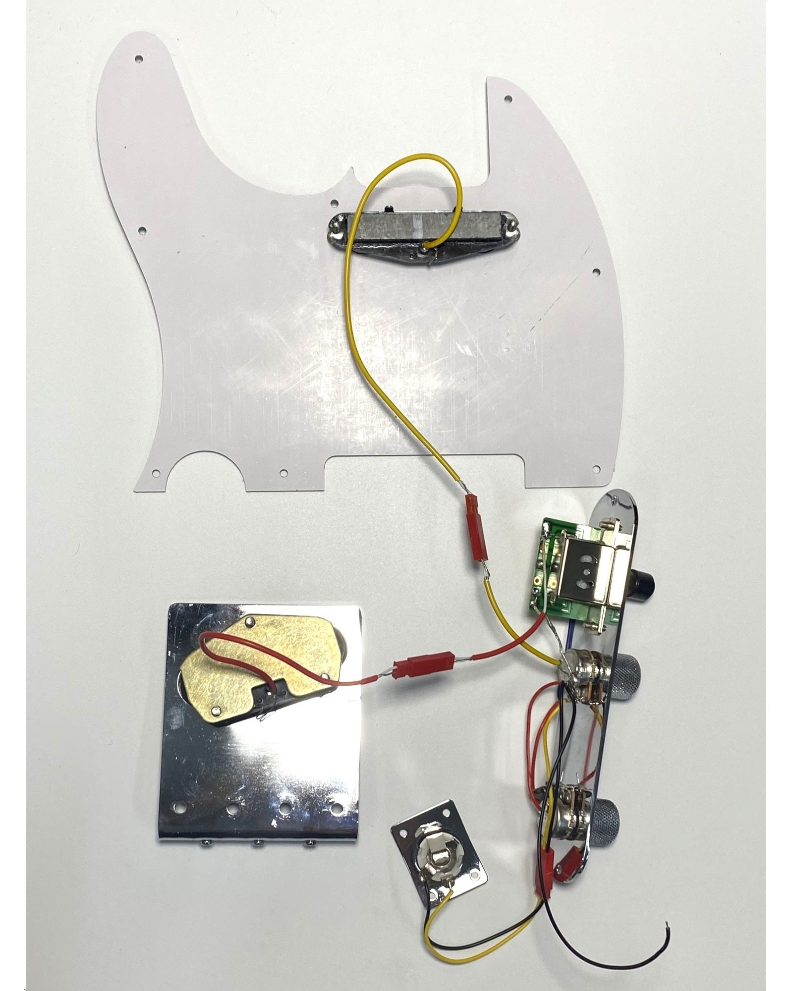 TL100PPCRWHNS Complete Electric Guitar Hardware Set – No Soldering Required