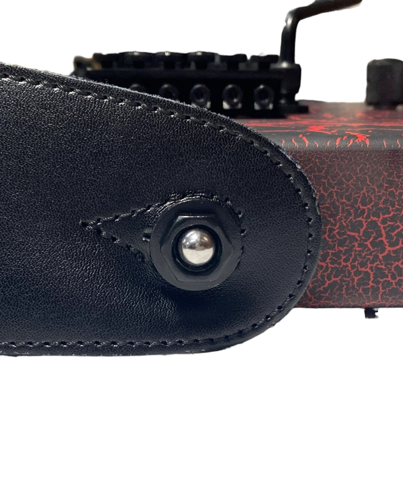 Haze HJKBK Black Guitar Strap Locks + Haze Strap Combo