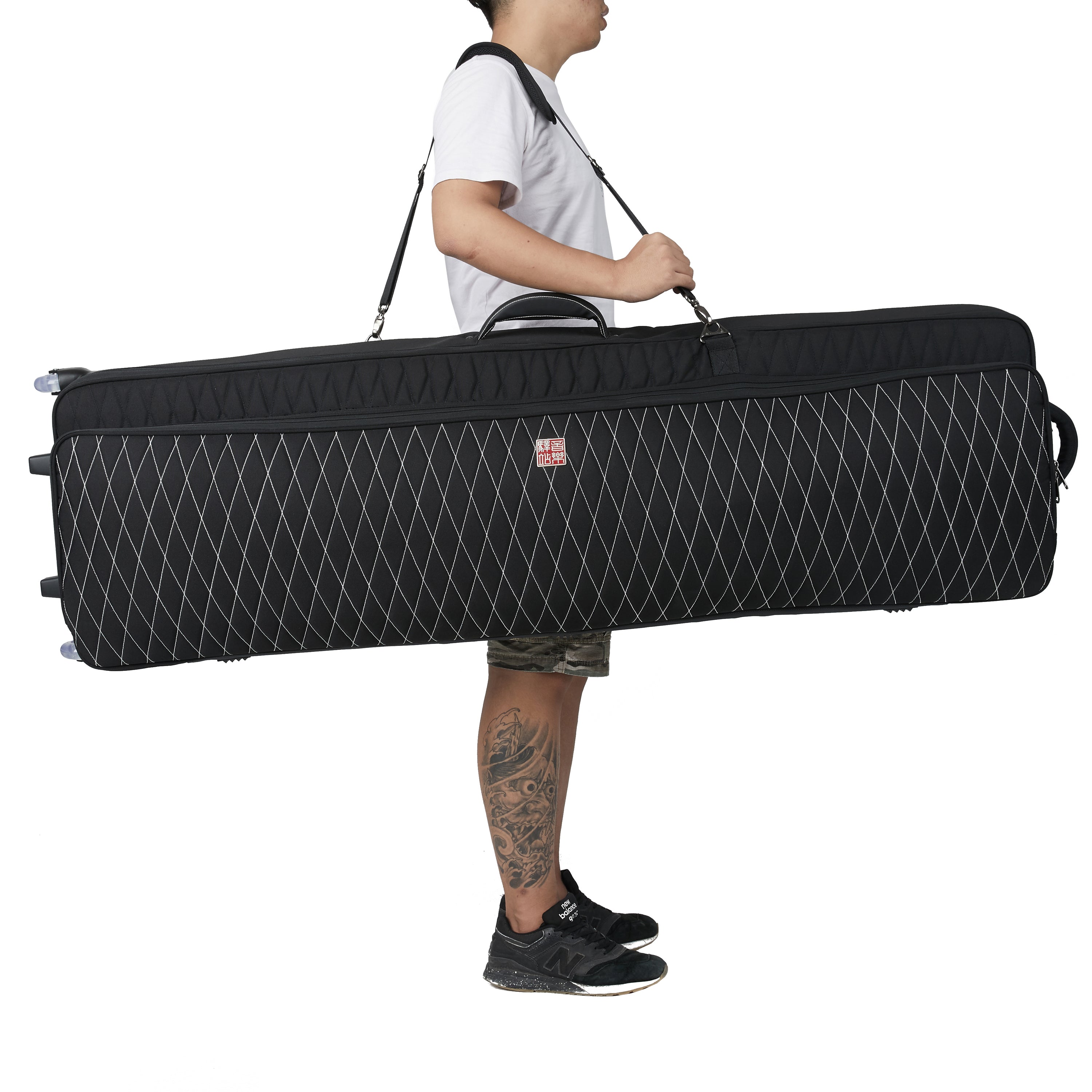 Music Area RB30 30mm Padded Weather-Proof Case for 88-Key Electric Keyboard w/ Wheels-  RB30KEY88BLK