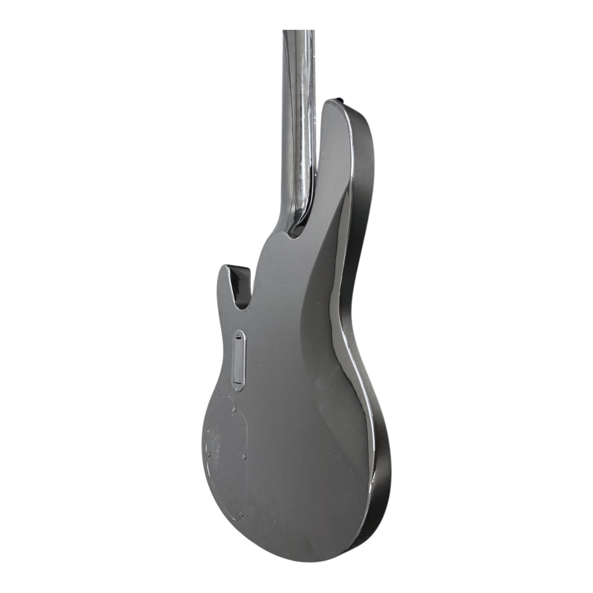 Haze SPB3270BK Fretless 4-String Electric Bass Guitar,Black,Neck-Thru + Free Gig Bag