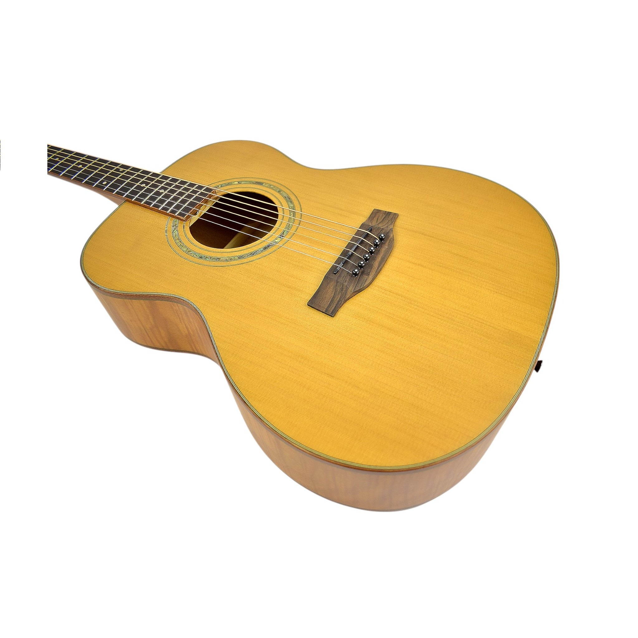 Klema K200JC Solid Canadian Cedar Top Flamed Mahogany Body Jumbo Acoustic Guitar - Natural