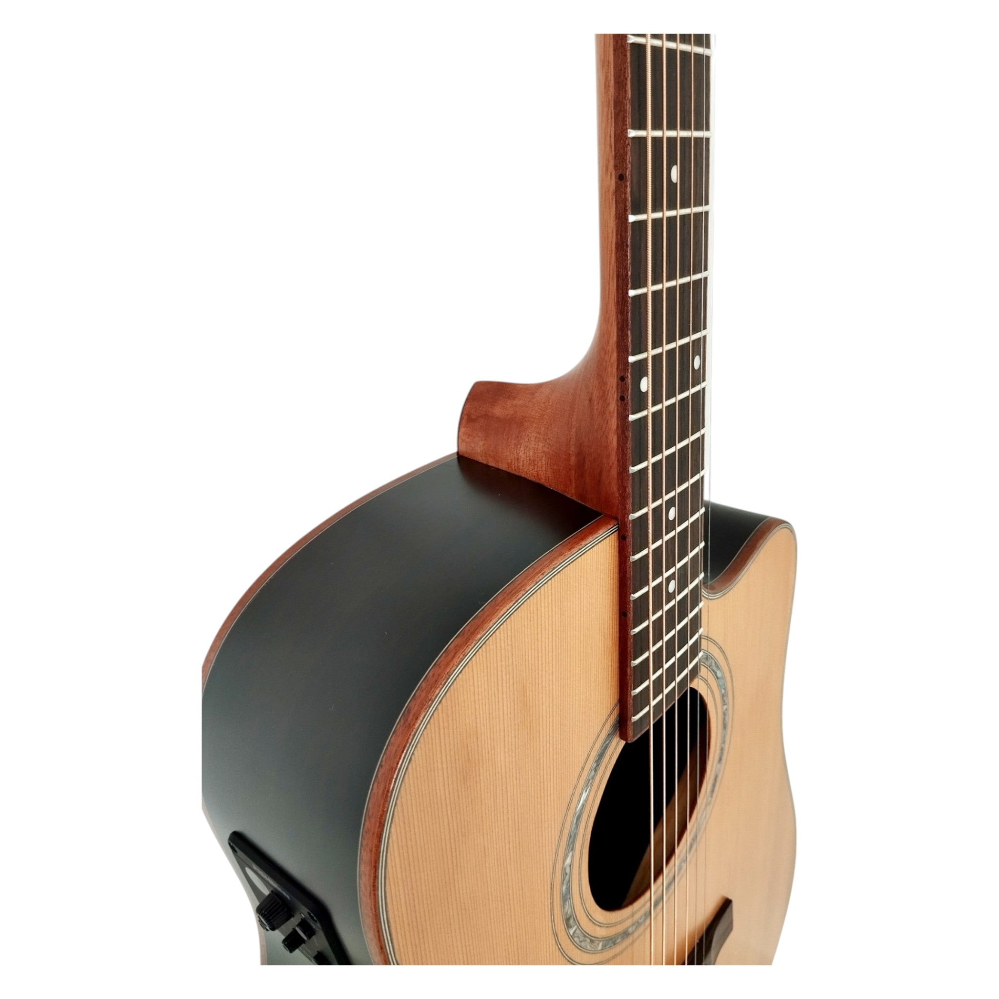 Klema K300DCCE Solid Canadian Cedar Top Indian Rosewood Body Fishman Pickup Acoustic Guitar - Natural