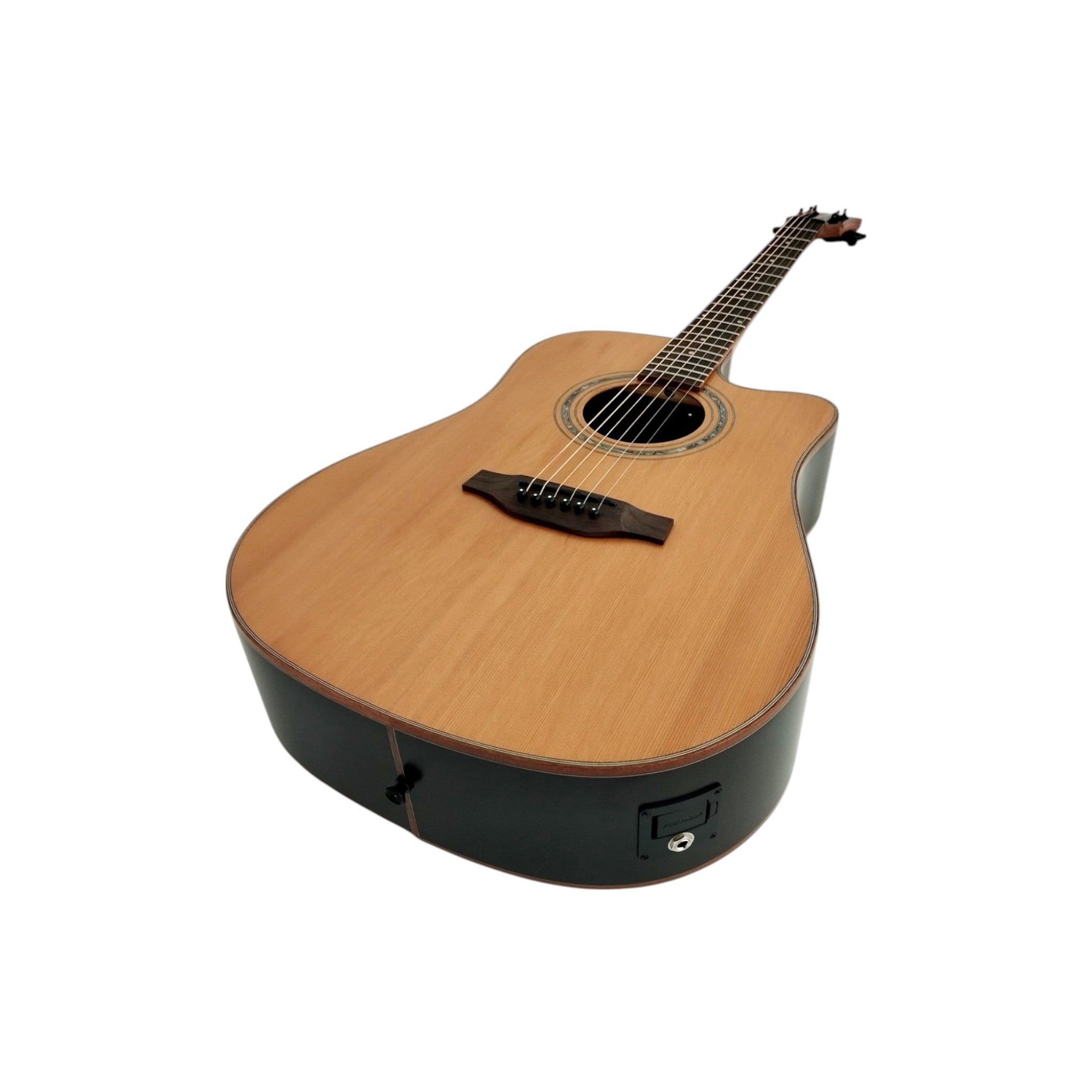 Klema K300DCCE Solid Canadian Cedar Top Indian Rosewood Body Fishman Pickup Acoustic Guitar - Natural
