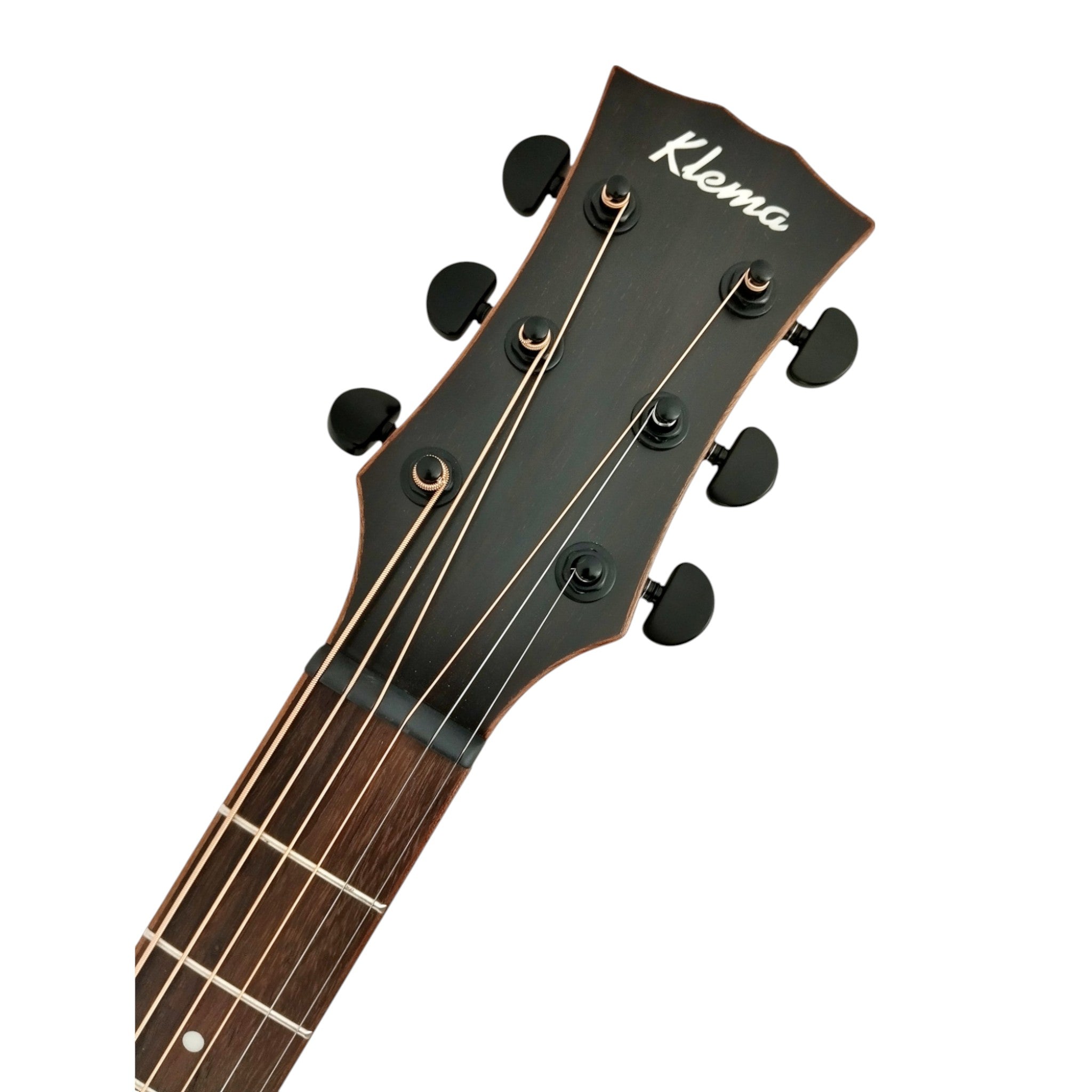Klema K300JCCE Solid Cedar Top Indian Rosewood Body Fishman Pickup/Tuner Acoustic Guitar - Natural
