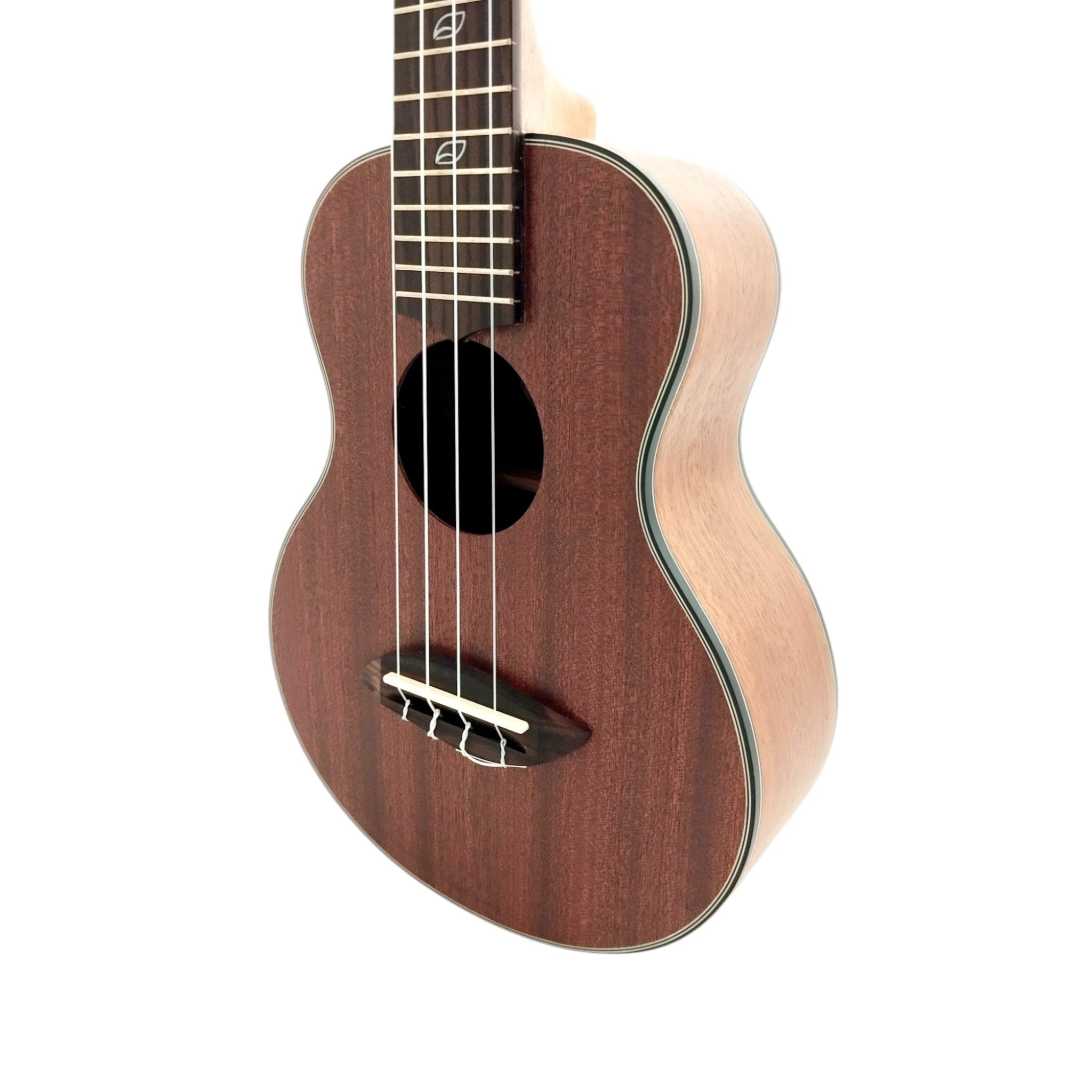 Leaf Series C100 All-Mahogany Concert Ukulele, Satin + 10mm Padded Gig Bag in Pink + Stand