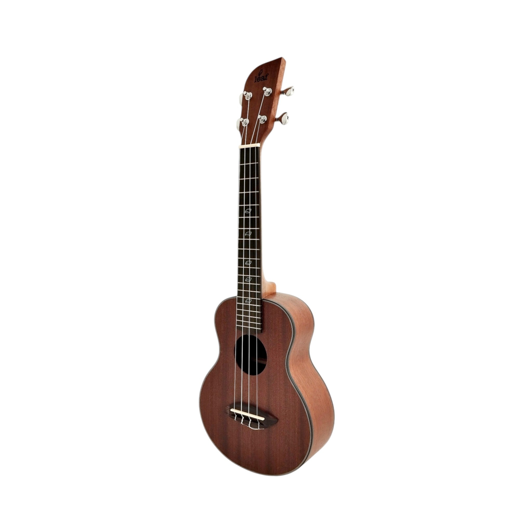 Leaf Series C100 All-Mahogany Concert Ukulele, Satin + 10mm Padded Gig Bag in Pink + Stand