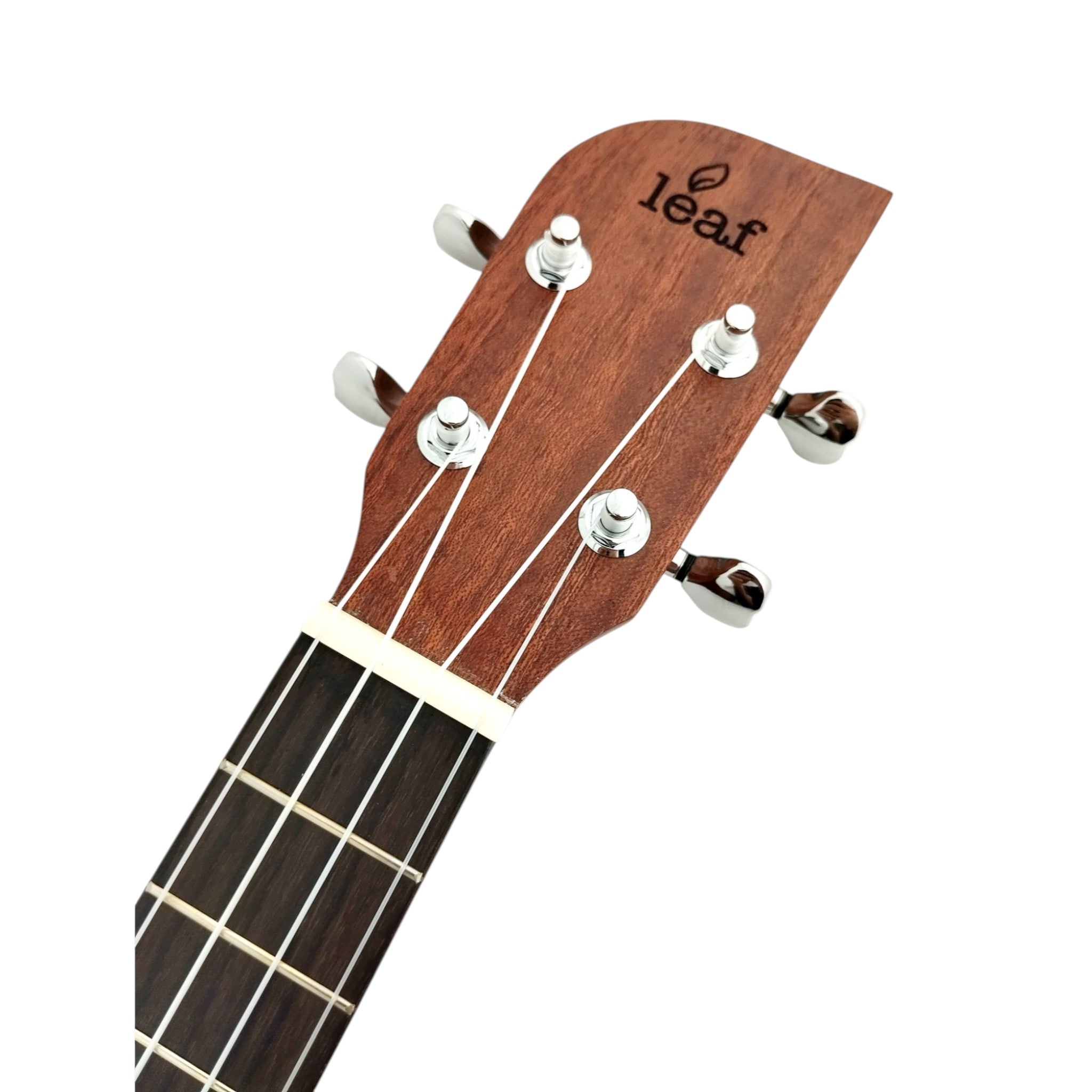 Leaf Series C100 All-Mahogany Concert Ukulele, Satin + 10mm Padded Gig Bag in Pink + Stand