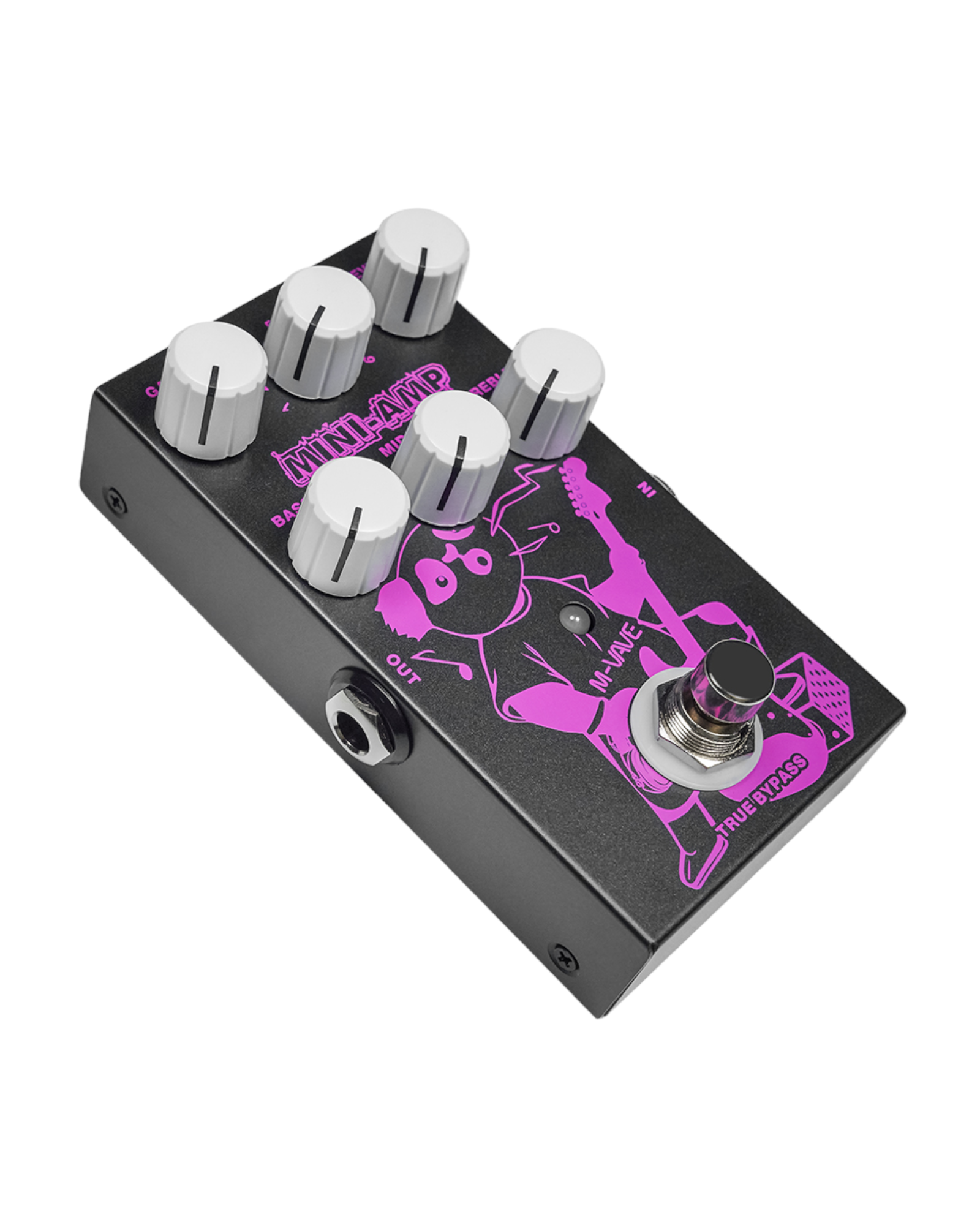 M-VAVE MINI-AMP Pre-amp Simulation Guitar Effect Pedal with Bonus Patch Cables - MINIAMPP014015M