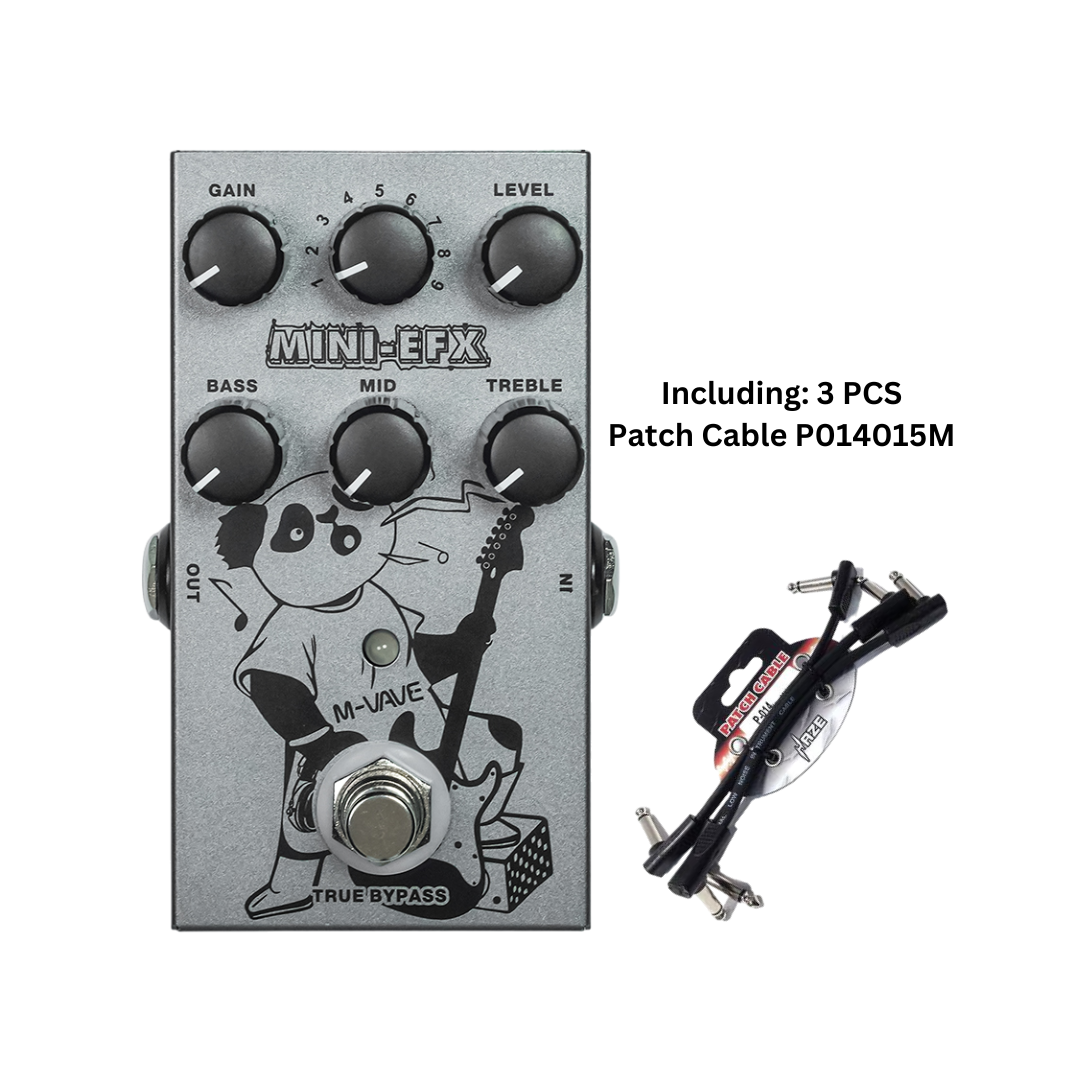 M-VAVE Electric Effects Pedals Heavy Metal Electric Guitar Overload Distortion Effector with Bonus Patch Cables - MINIEFXP014015M