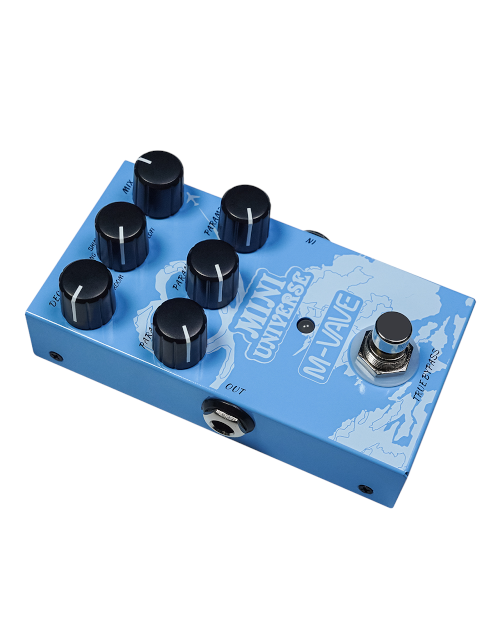 M-VAVE mini universe Electric Guitar Reverb Effects Pedal True Bypass Design Metal Case with Bonus Patch Cables - MINIUNIVERSEP014015M