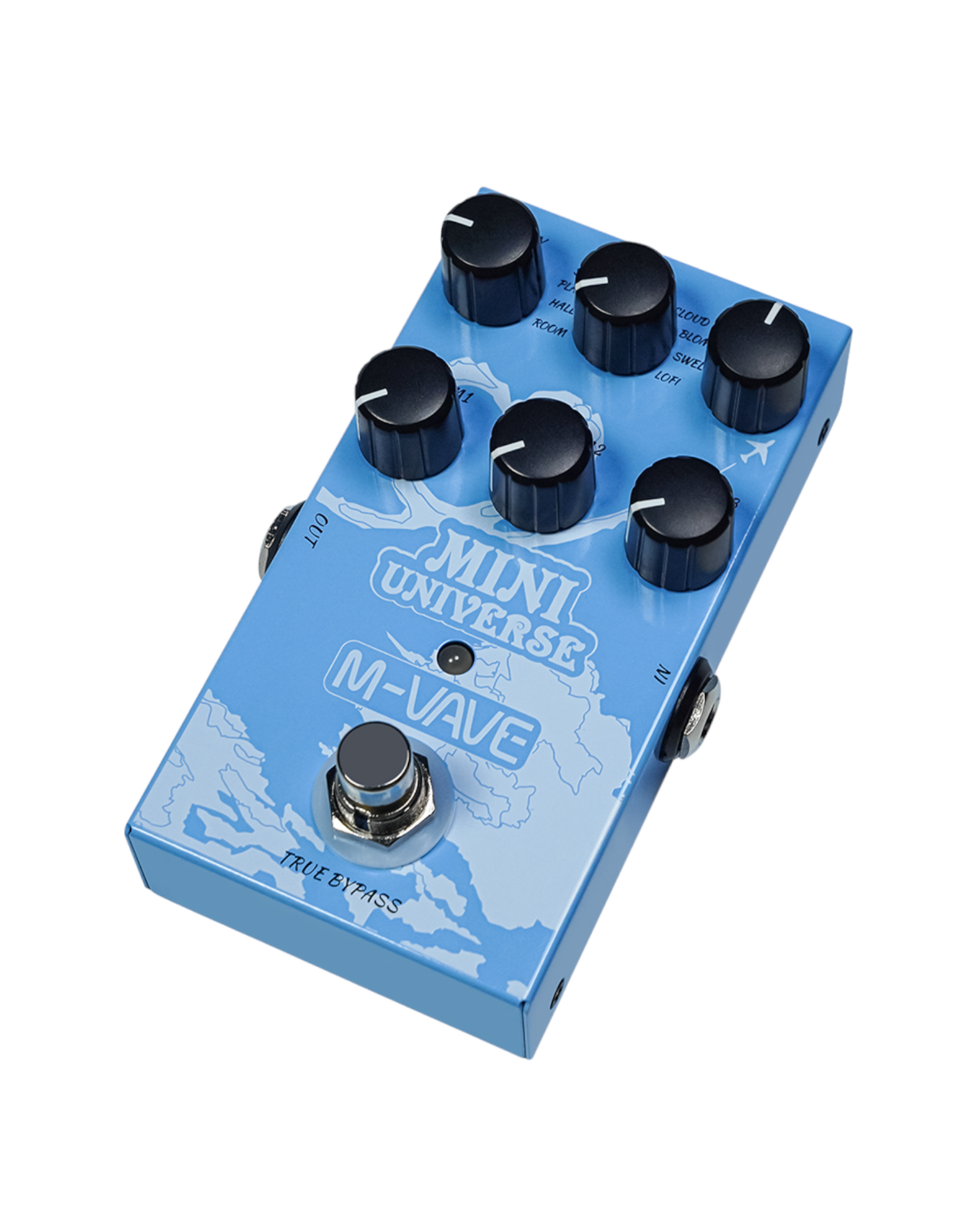 M-VAVE mini universe Electric Guitar Reverb Effects Pedal True Bypass Design Metal Case with Bonus Patch Cables - MINIUNIVERSEP014015M