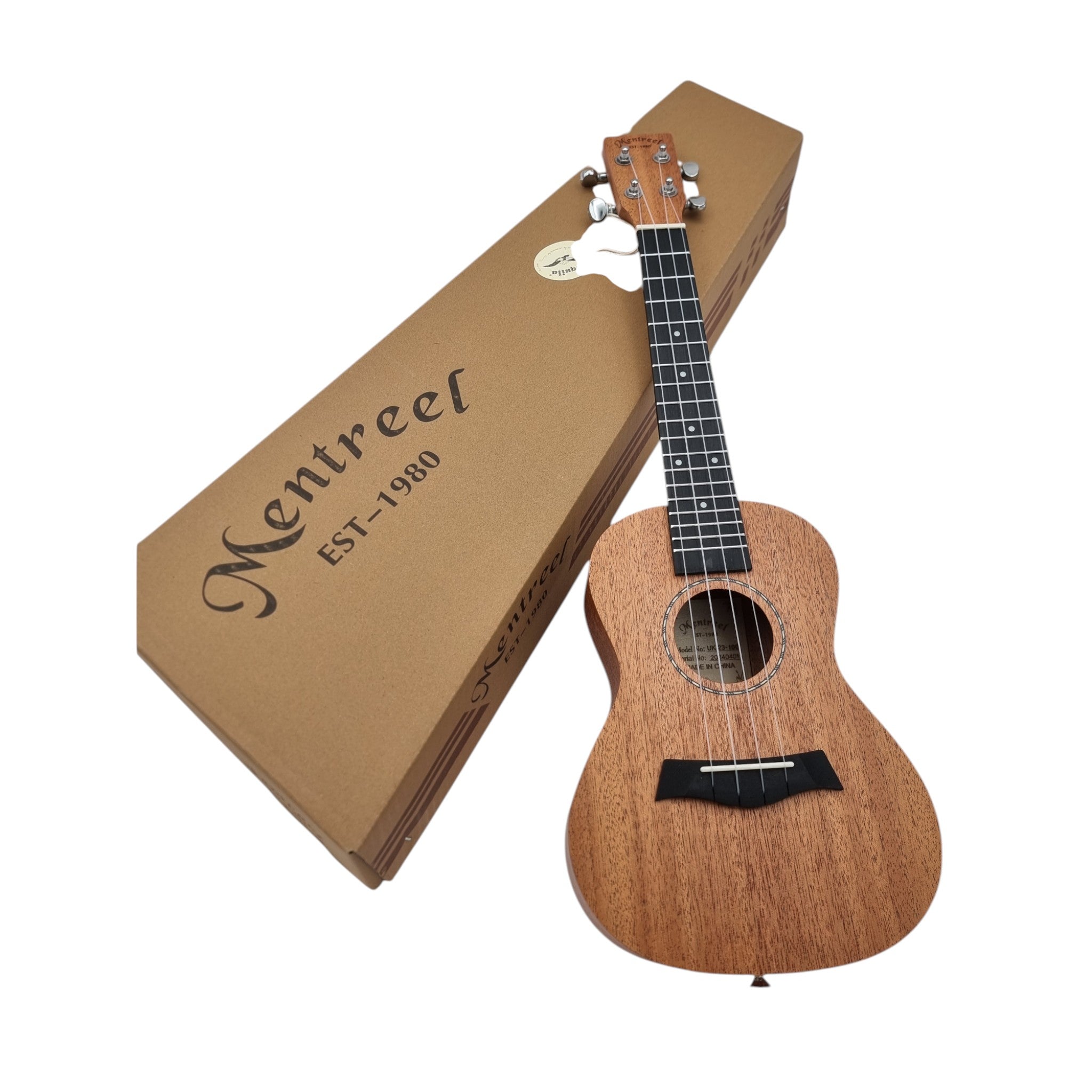 Mentreel UK23100 All Mahogany Concert Concert Ukulele (23-Inch) + Ukulele Stand