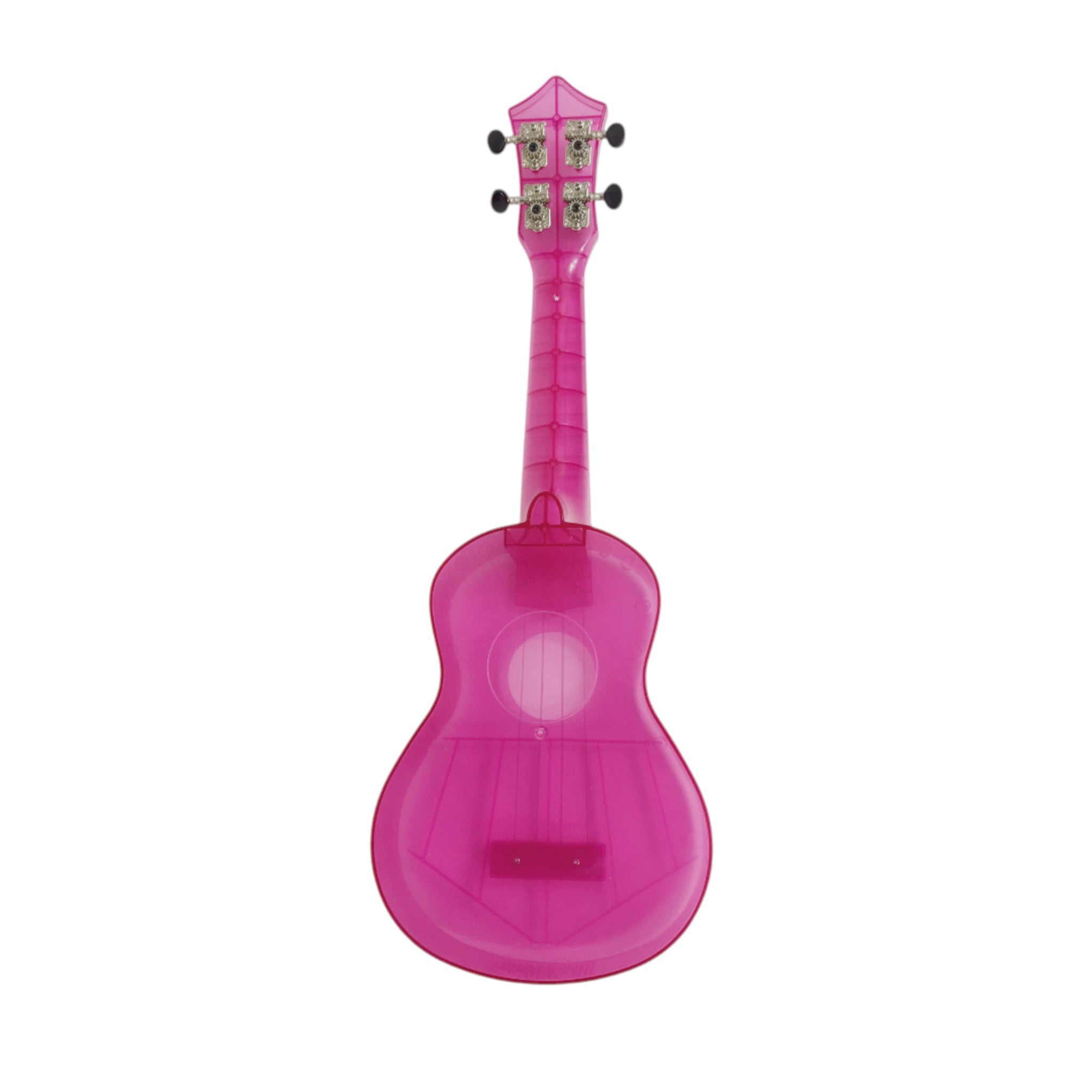 OEM Transparent 15-Fret Soprano Ukulele - Blue/Clear/Pink UK11 + Stand