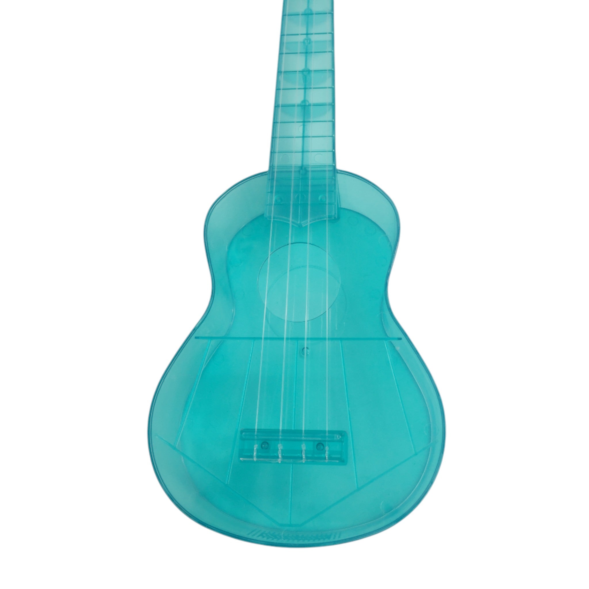 OEM Transparent 15-Fret Soprano Ukulele - Blue/Clear/Pink UK11 + Stand