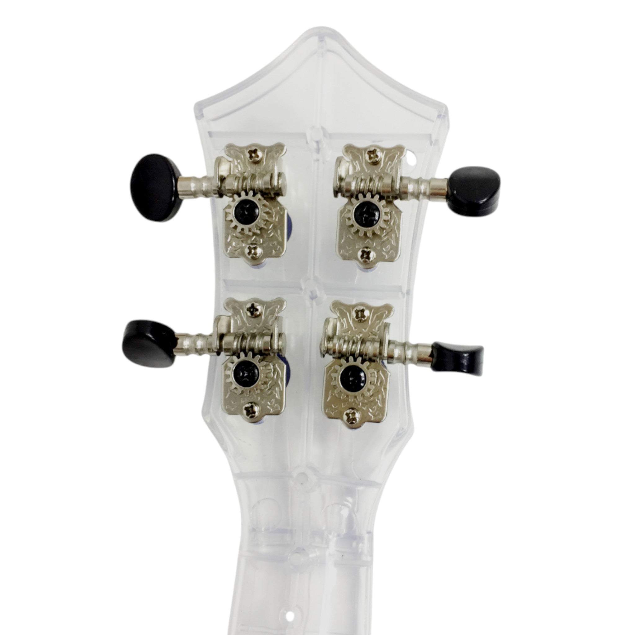 OEM Transparent 15-Fret Soprano Ukulele - Blue/Clear/Pink UK11 + Stand