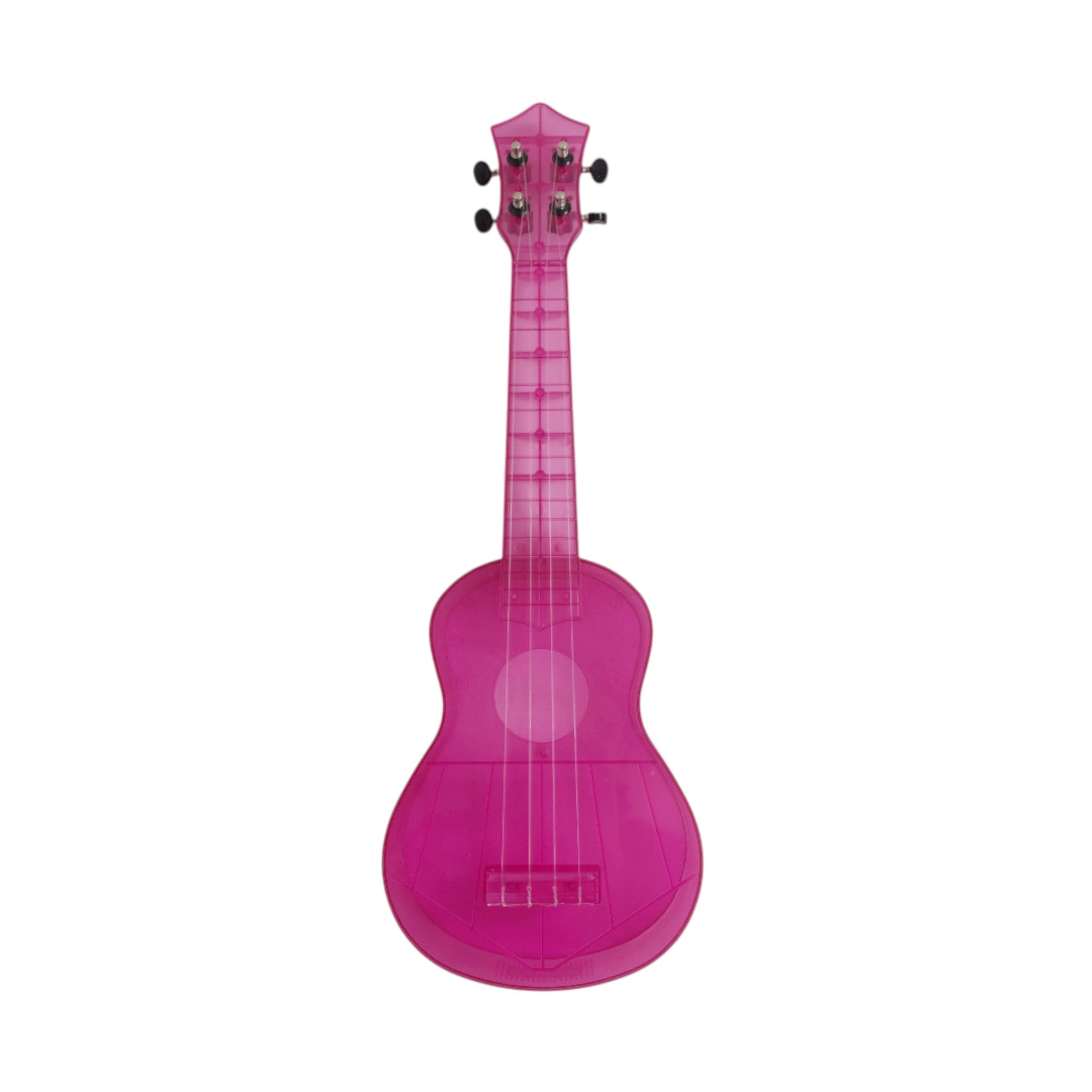 OEM Transparent 15-Fret Soprano Ukulele - Blue/Clear/Pink UK11 + Stand