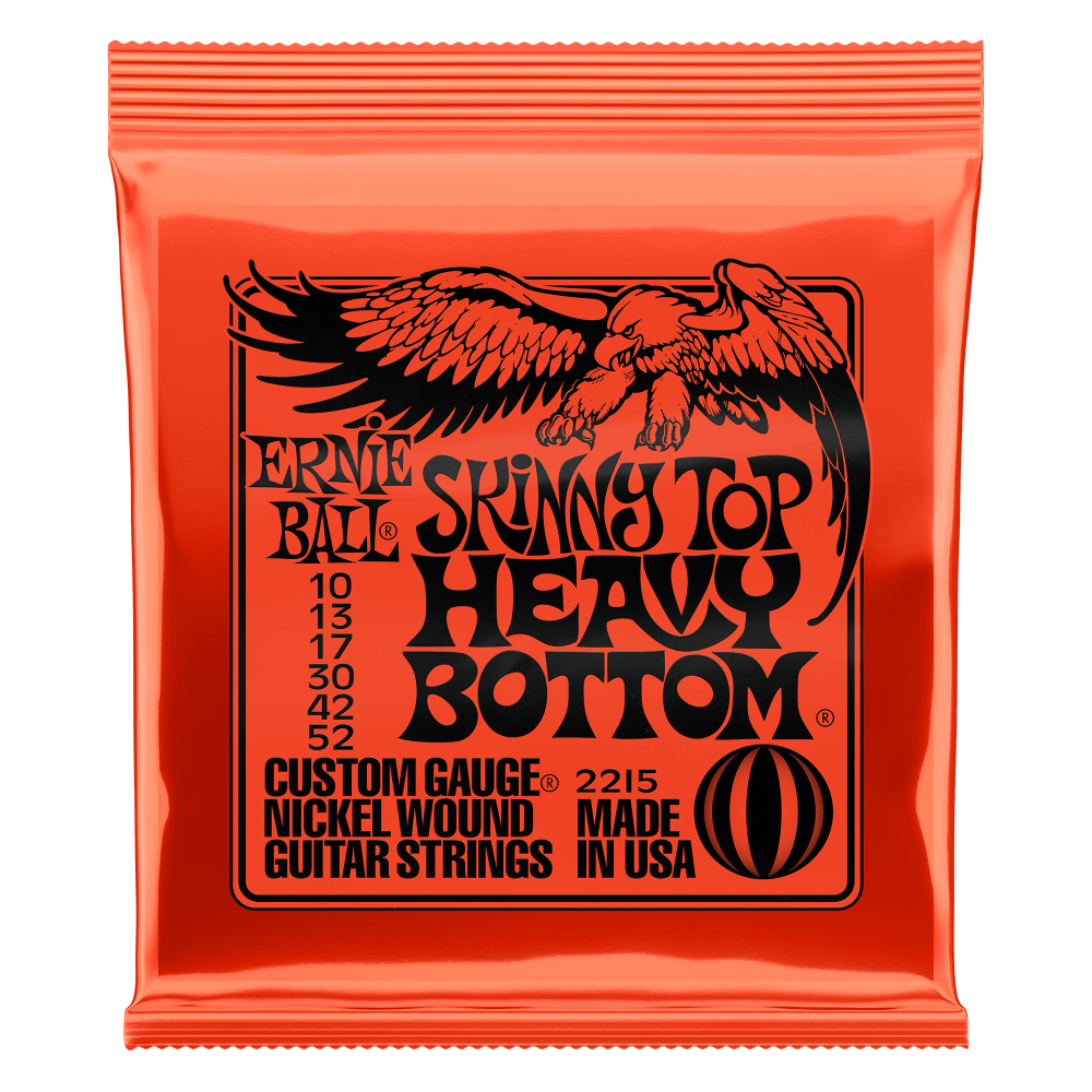 Ernie Ball Skinny Top Heavy Bottom Slinky Nickel Wound Electric Guitar Strings 10-52 Gauge | P02215