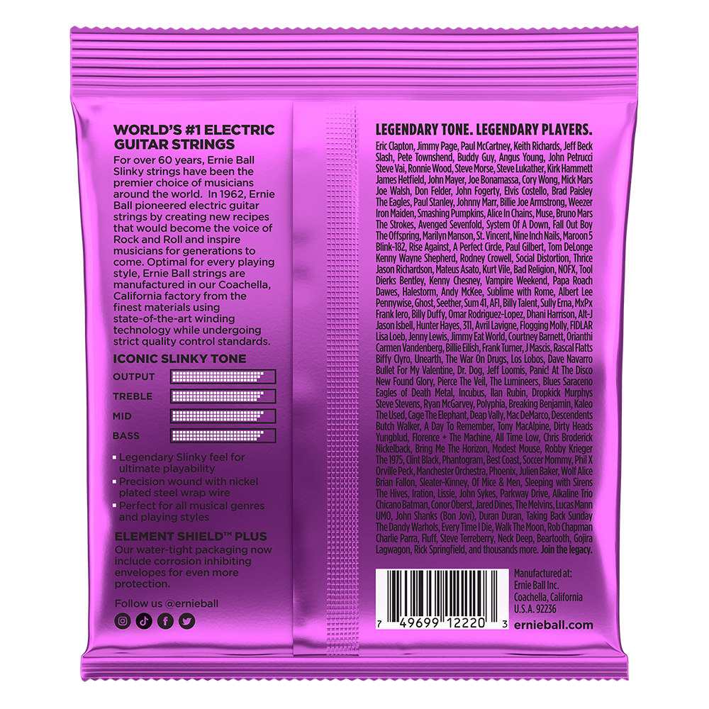 Ernie Ball Power Slinky Nickel Wound Electric Guitar Strings 11-48 Gauge | P02220