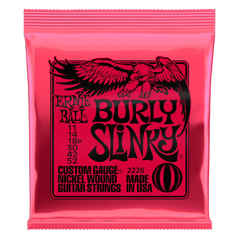 Ernie Ball Burly Slinky Nickel Wound Electric Guitar Strings 11-52 Gauge | P02226