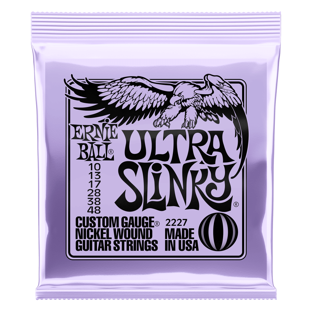 Ernie Ball Ultra Slinky Nickel Wound Electric Guitar Strings 10-48 Gauge | P02227