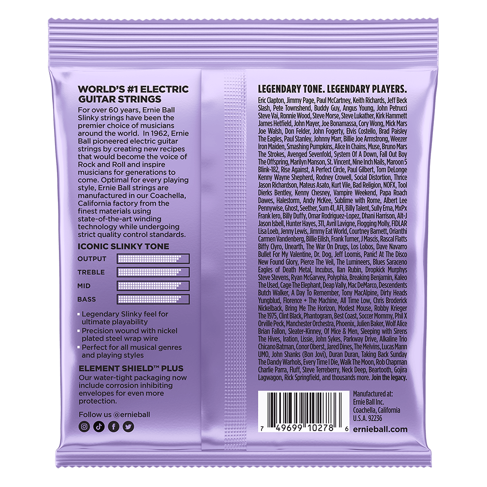 Ernie Ball Ultra Slinky Nickel Wound Electric Guitar Strings 10-48 Gauge | P02227