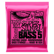 Ernie Ball Super Slinky Nickel Wound 5-String Electric Bass Strings 40-125 Gauge | P02824
