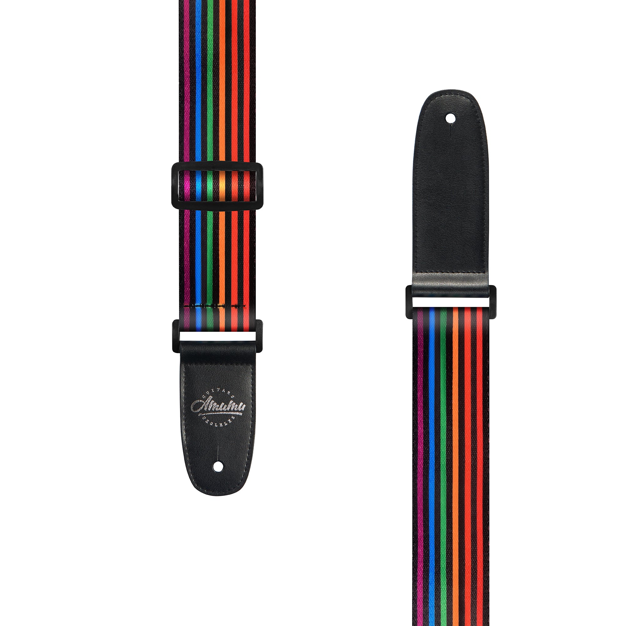 Amumu PC06PBK Rainbow Guitar Strap Polyester Cotton