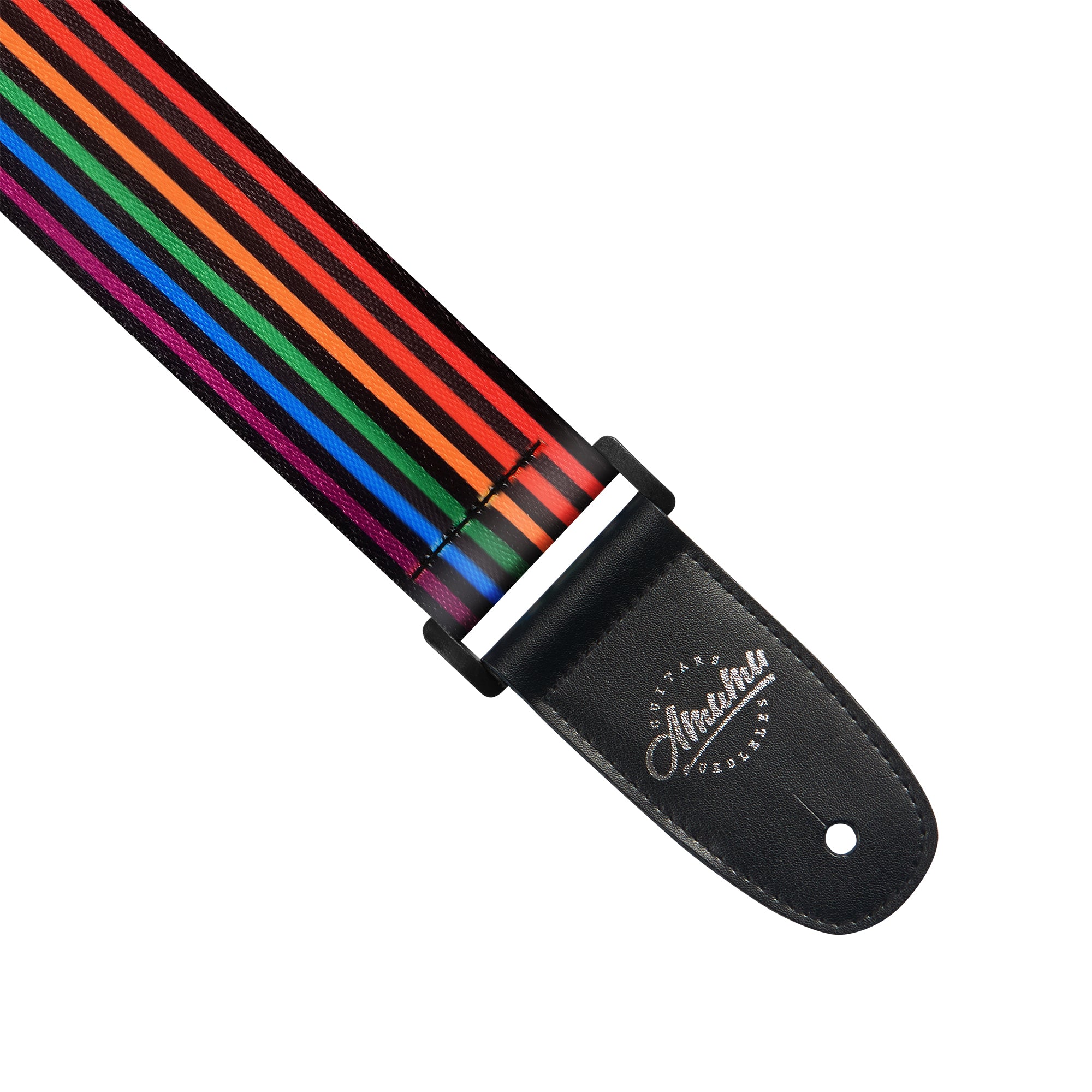 Amumu PC06PBK Rainbow Guitar Strap Polyester Cotton