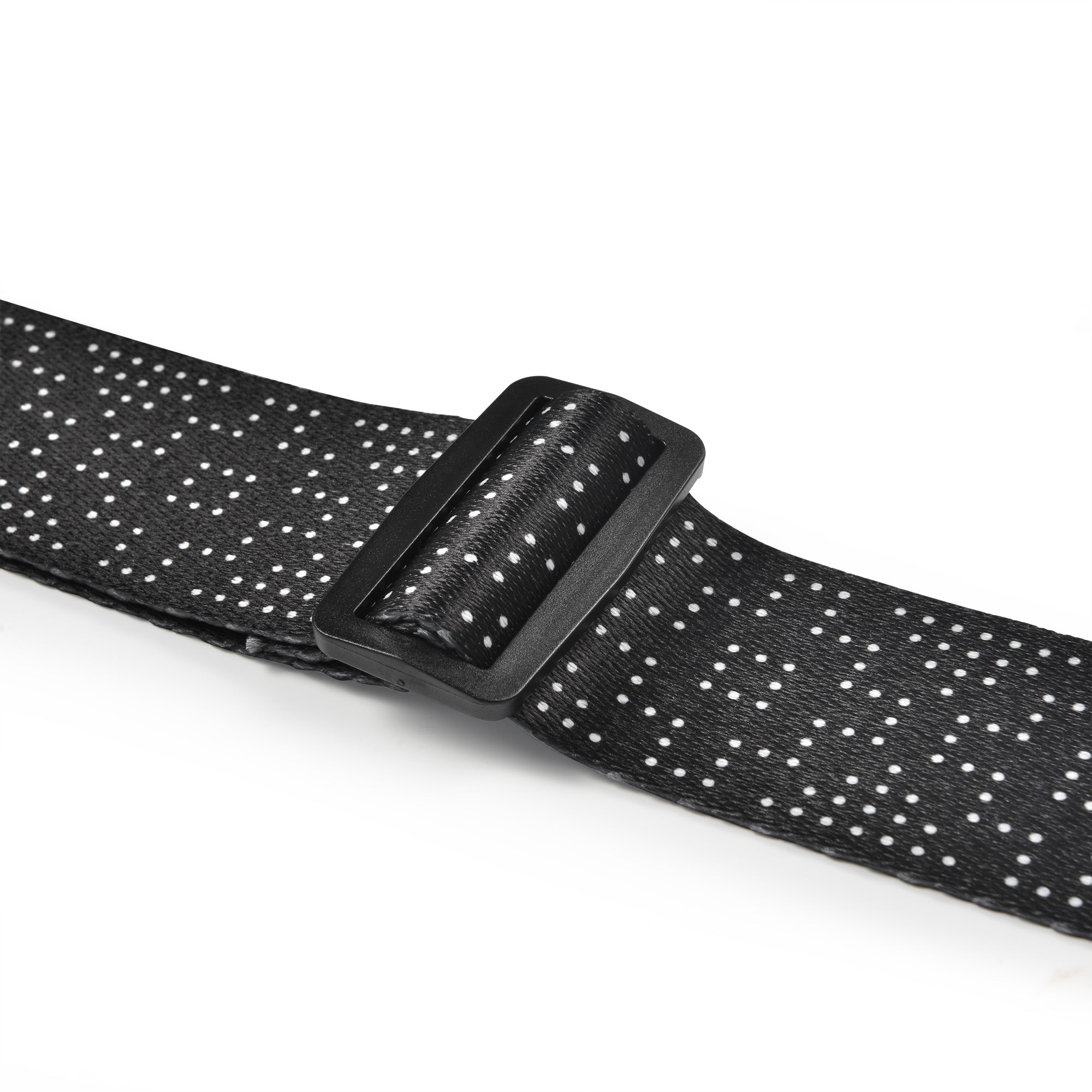 Amumu PC12PBK White Dots Guitar Strap Black Polyester Cotton