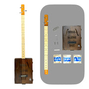 Haze Model X1 DIY Cigar Box Guitar Kit – Mahogany “Blues” Style with Upgradable Guitar Slide (optional)
