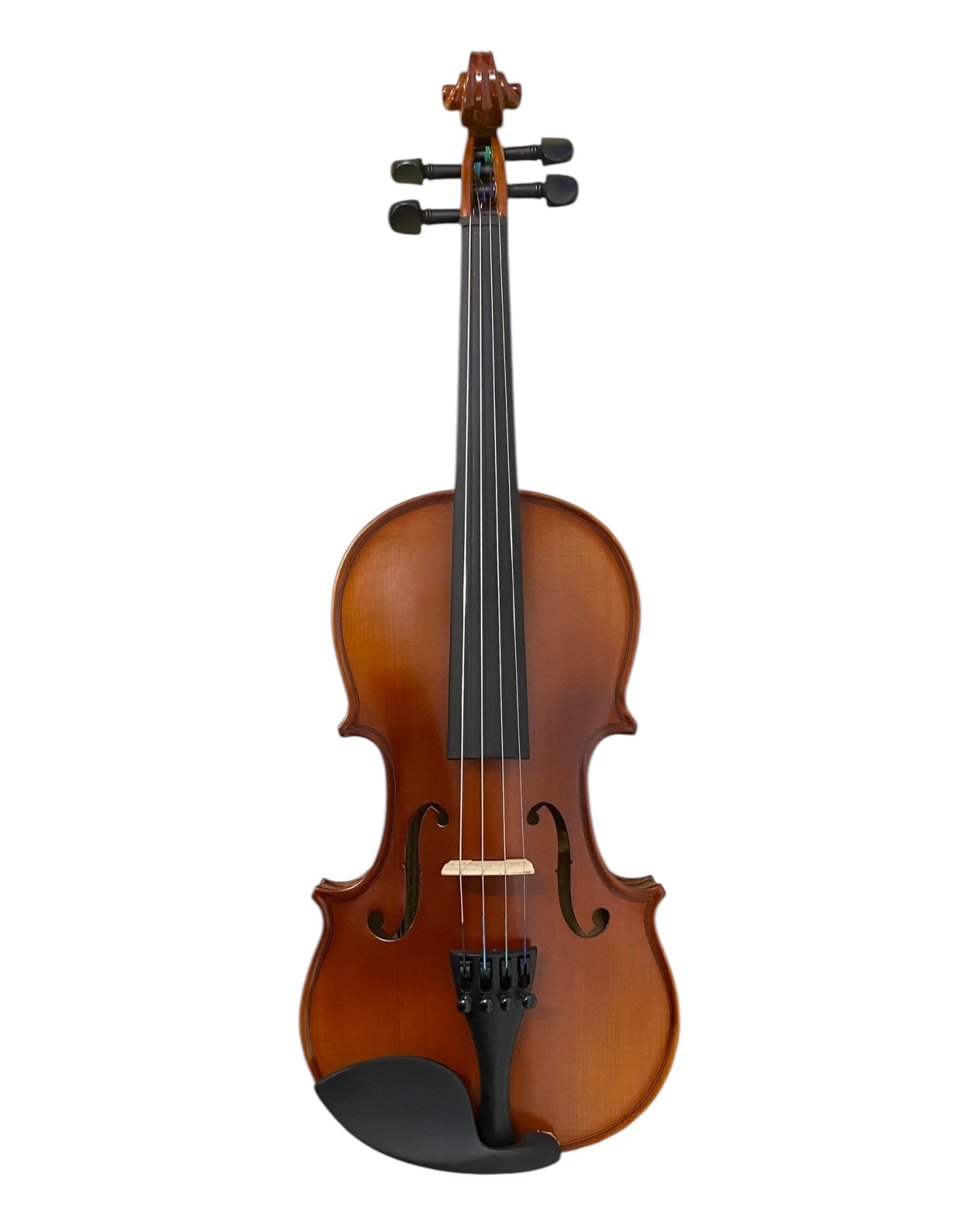 Caraya MV001VT Solid Spruce Top 4/4 3/4 1/2 Size Violin Outfit in Vintage Polish w/ Foam Case, Bow, and Rosin