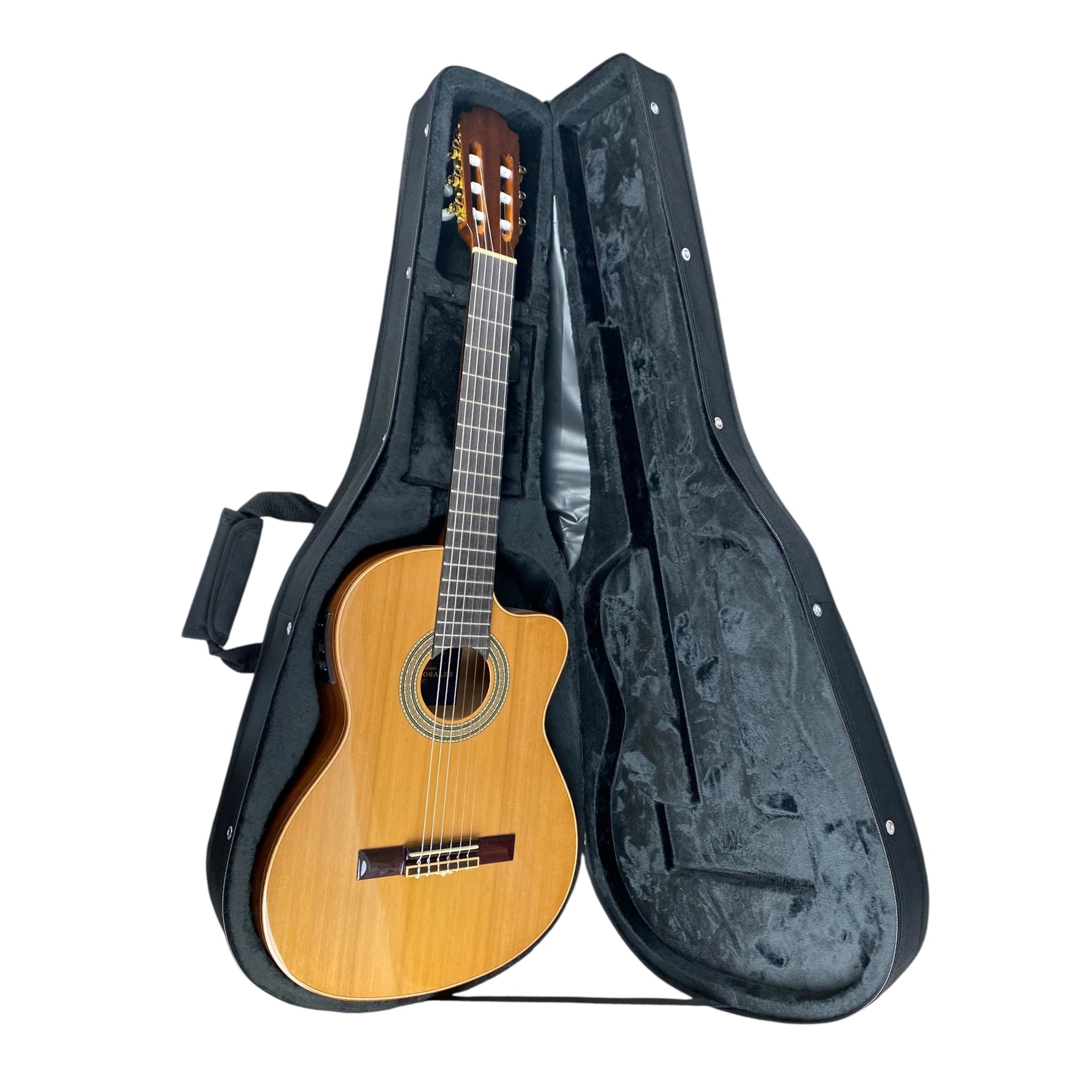 Haze C01 Classical Guitar Ultra-Lightweight Hard Foam Case - Single Strap, Black