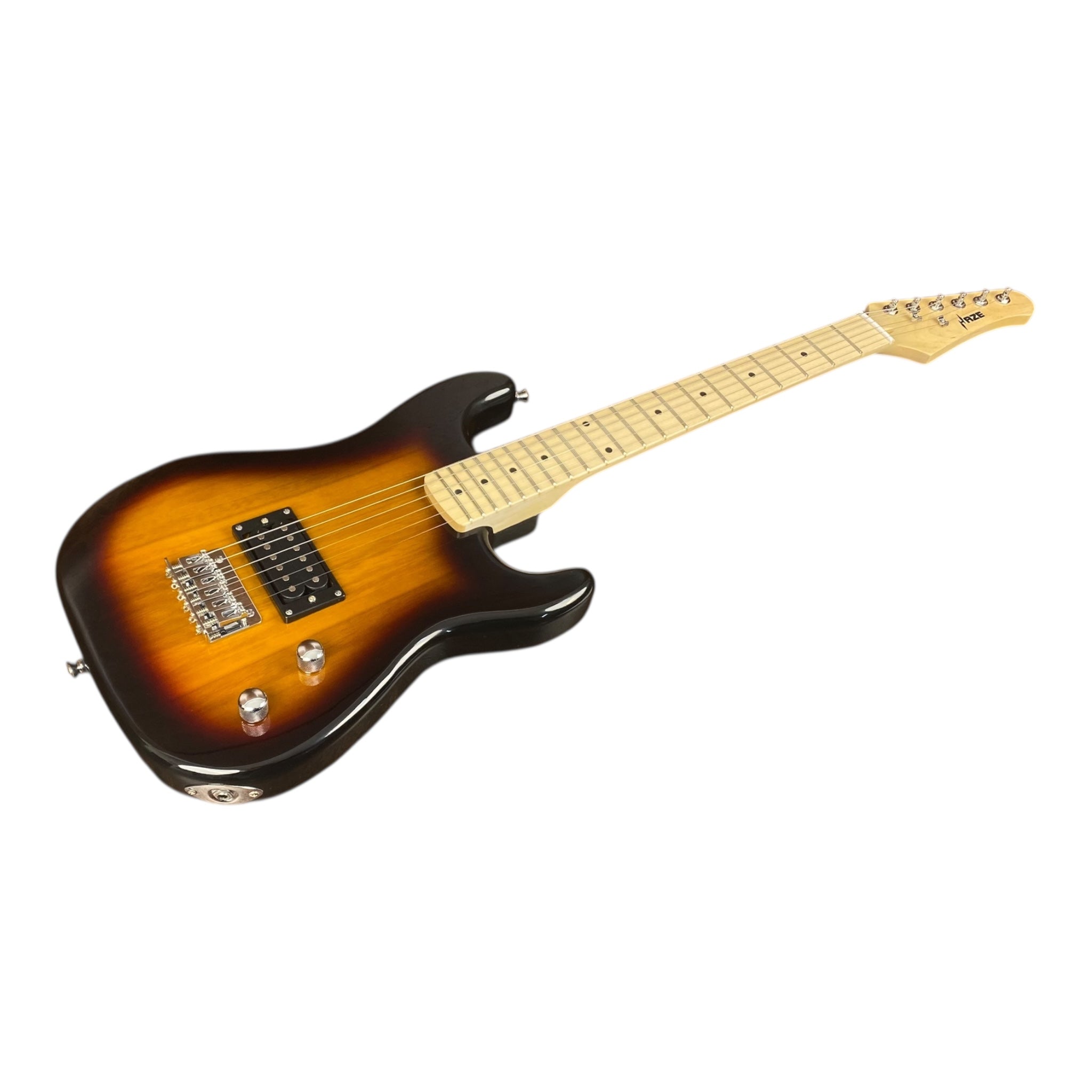 Haze HST01 "Inferno" Sunburst 3/4 Size Student Electric Guitar + 10W Amp (Optional)