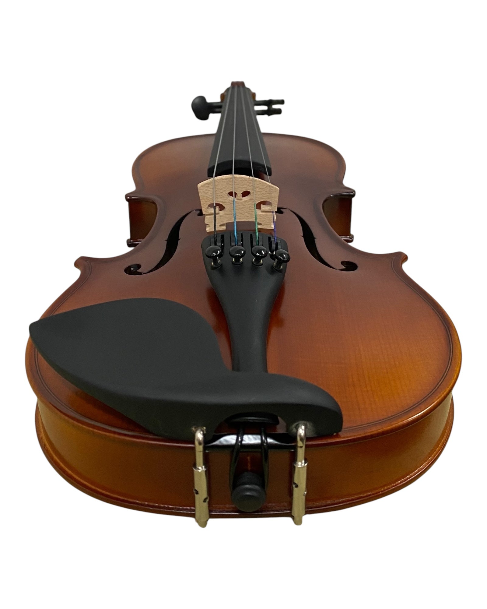 Caraya MV001VT Solid Spruce Top 4/4 3/4 1/2 Size Violin Outfit in Vintage Polish w/ Foam Case, Bow, and Rosin