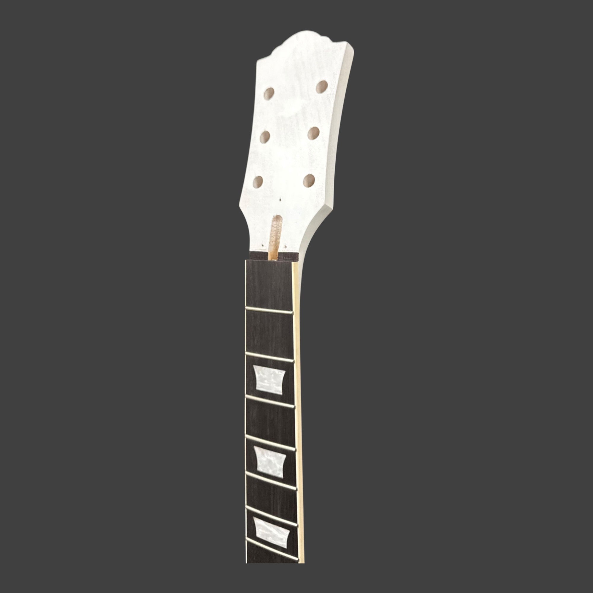E575DIY White-Primed Poplar Body Set-Neck HGS H-H Electric Guitar DIY Kit - Complete No-Soldering w/ 3-Ply Ebony Trims & Chrome Hardware