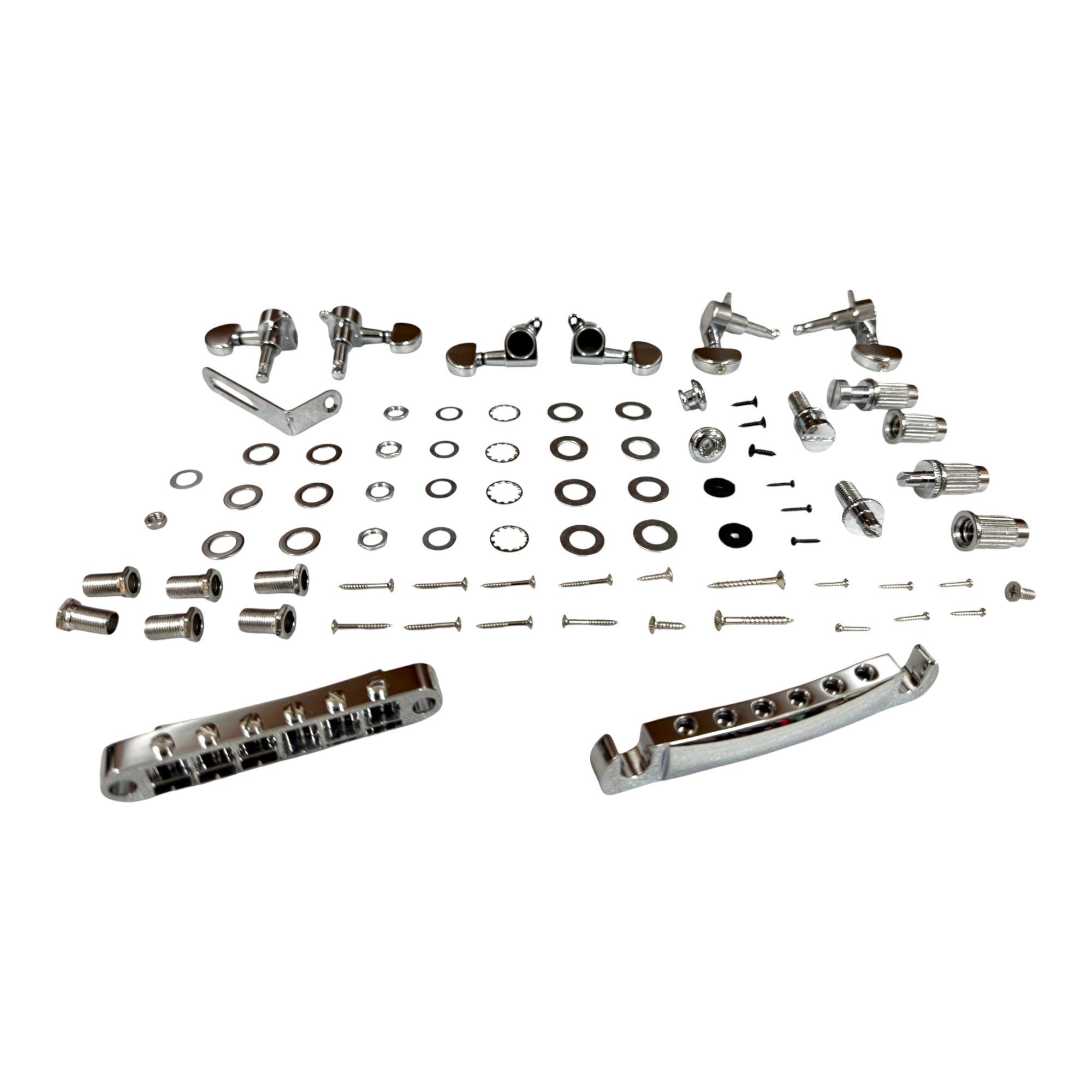 E239DIY Semi-Hollow Basswood Body Maple Set-Neck HLP H-H Electric Guitar DIY Kit - Complete No-Soldering w/ 3-Ply Ebony Trims & Chrome Hardware