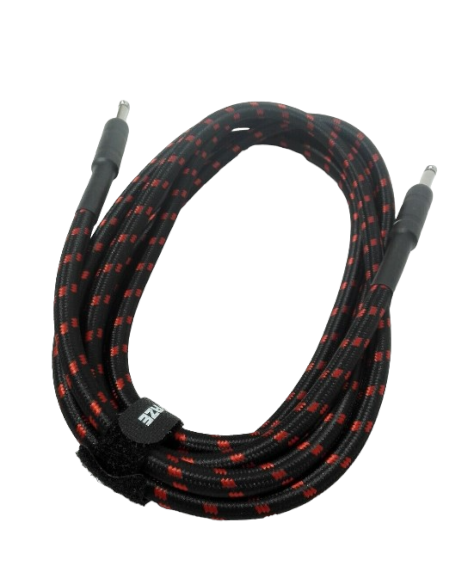 Haze Tour Grade Braided Tweed Guitar/Instrument Cable/Lead,3m,6m,10m,15m Bk+Rd SFJJ-001