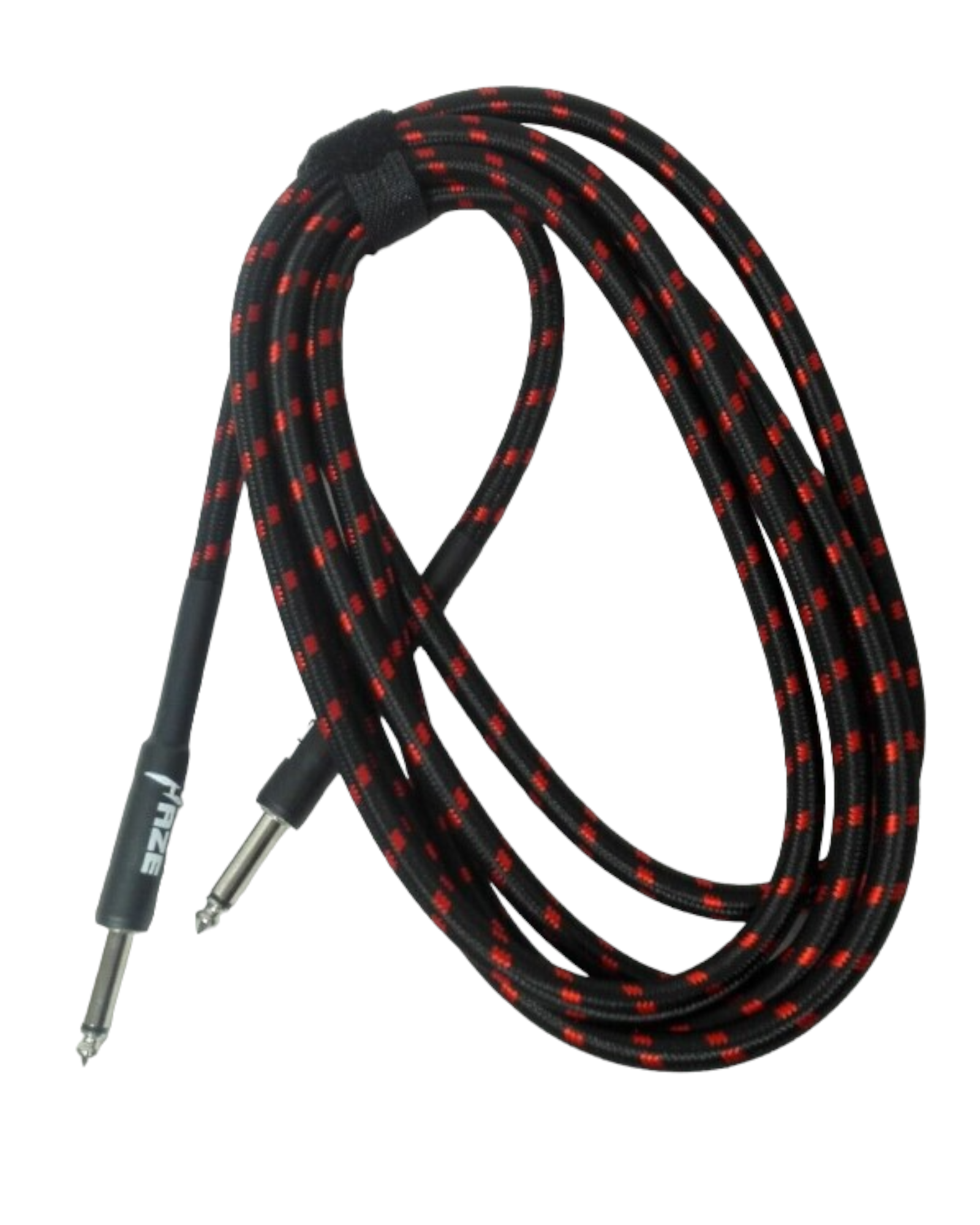 Haze Tour Grade Braided Tweed Guitar/Instrument Cable/Lead,3m,6m,10m,15m Bk+Rd SFJJ-001
