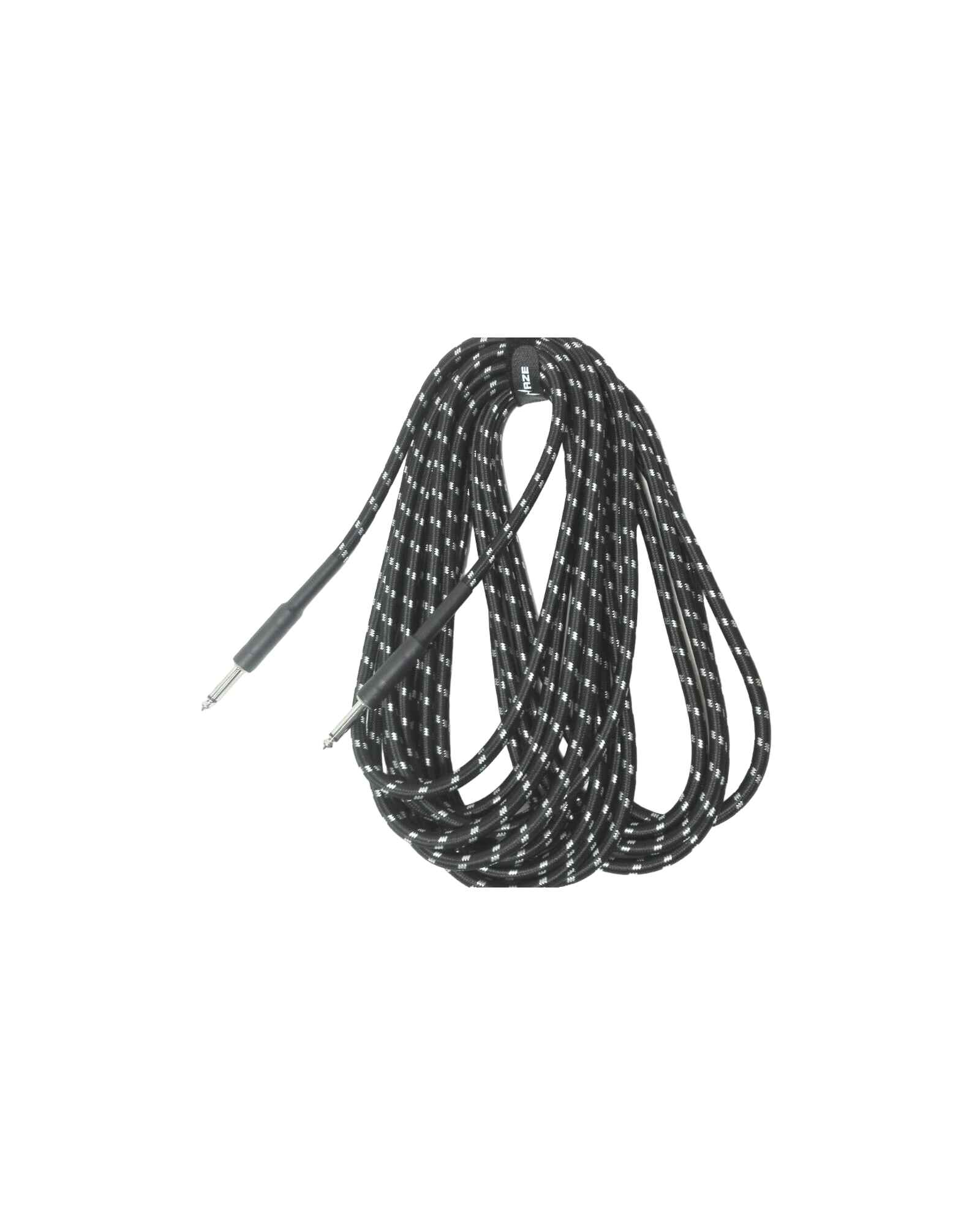 Haze Tour Grade Braided Tweed Guitar/Instrument Cable/Lead,3m,6m,10m,15m Black+Silver SFJJ-001