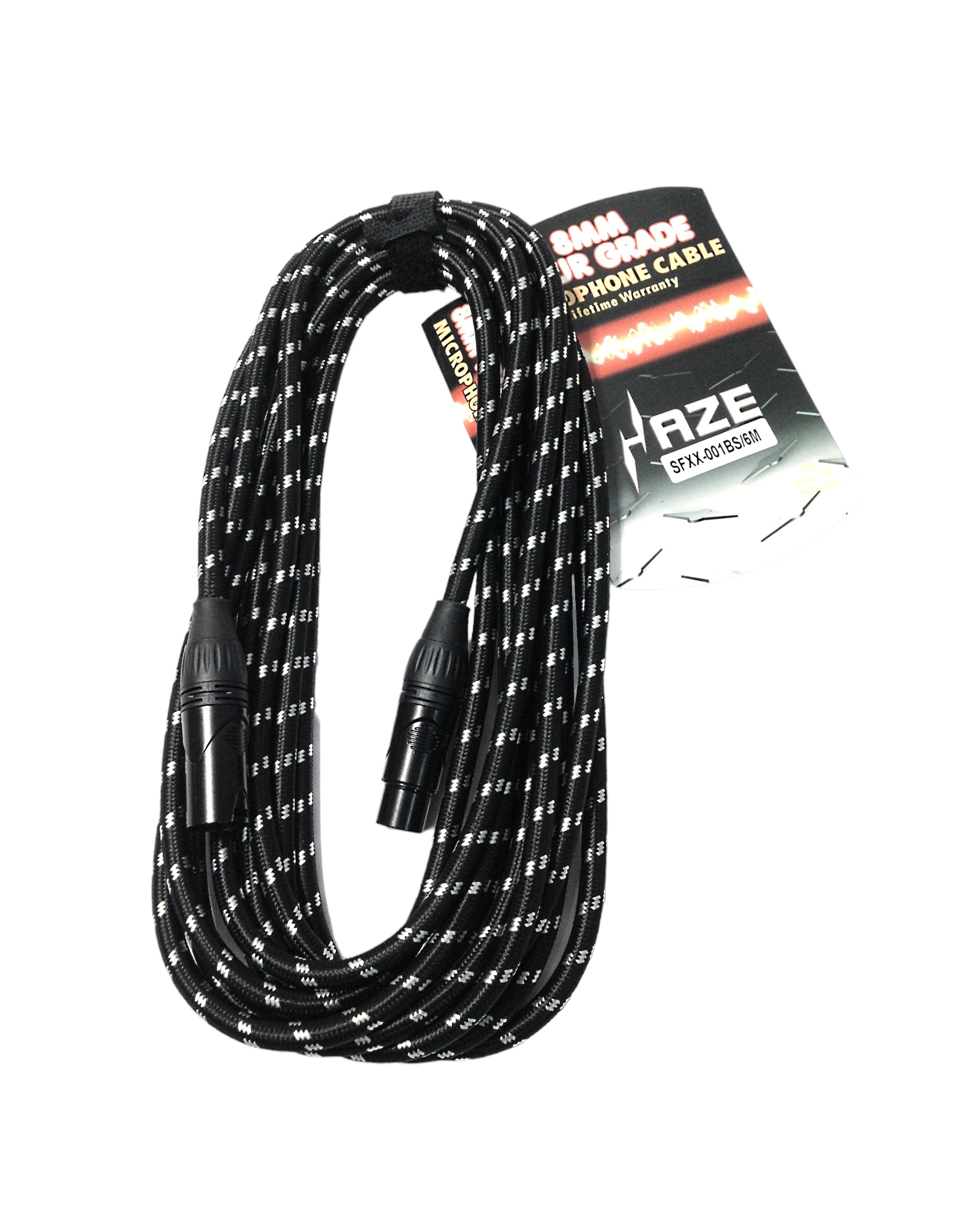 Haze 3m 6m Braided Tweed 3-Pin Balanced XLR Microphone Cable SFXX-001