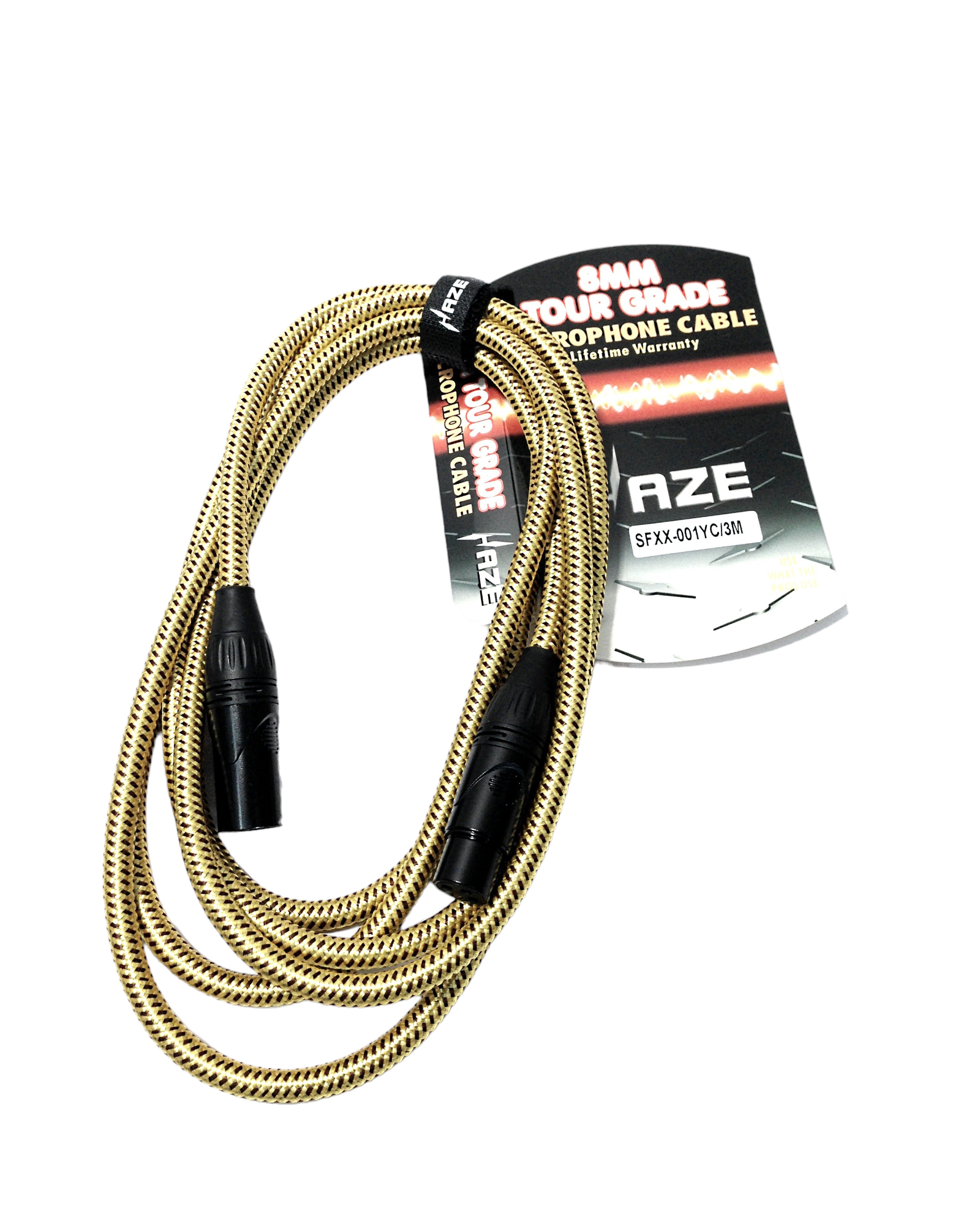 Haze 3m 6m Braided Tweed 3-Pin Balanced XLR Microphone Cable SFXX-001