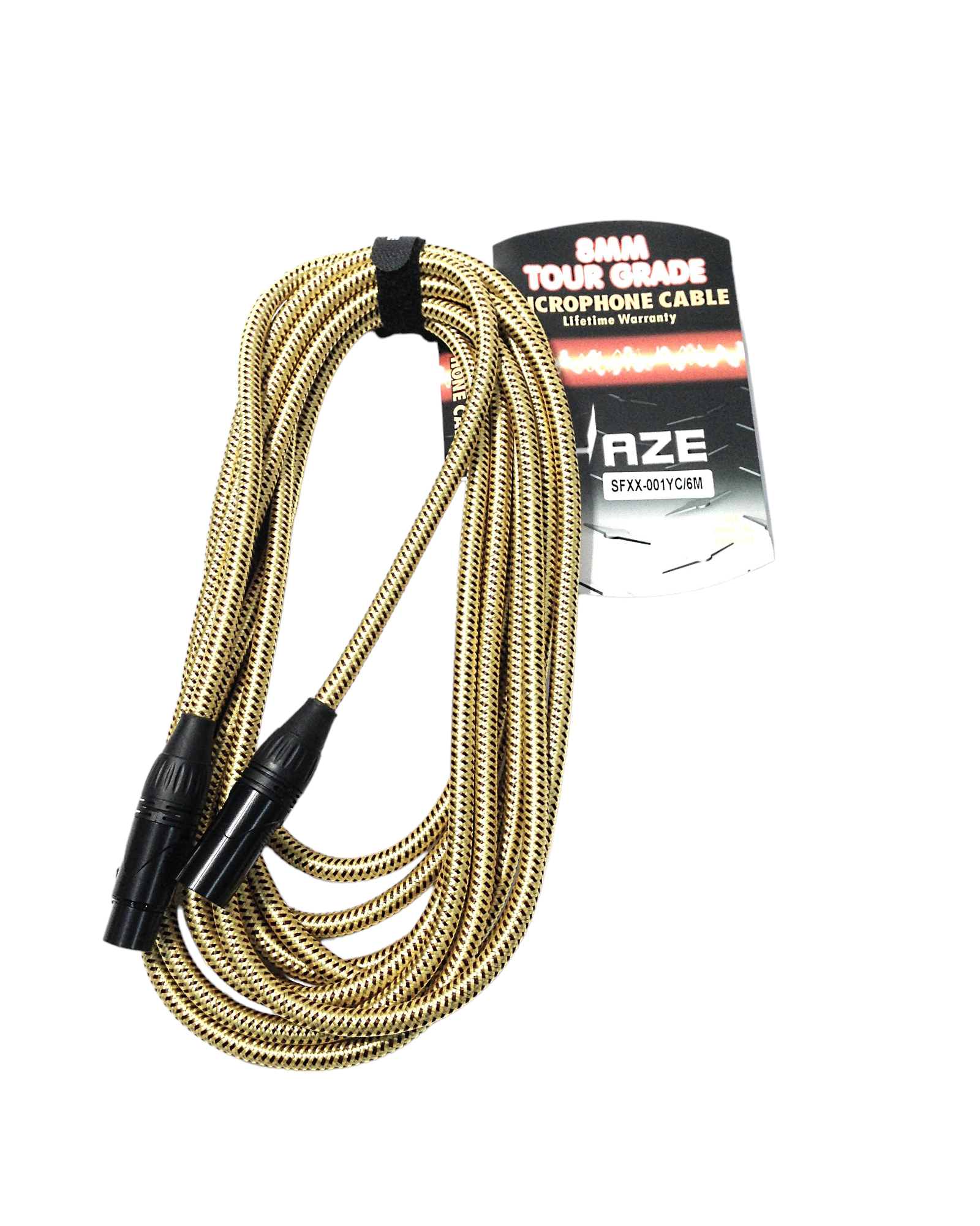 Haze 3m 6m Braided Tweed 3-Pin Balanced XLR Microphone Cable SFXX-001